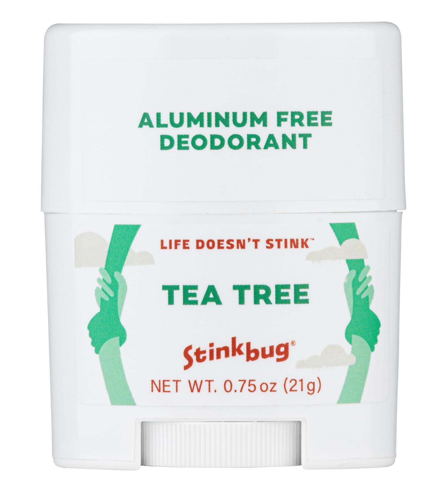 Natural Organic Travel Size Deodorant Stick - Aluminum Free with Tea Tree Coconut Oil & Activated Charcoal | Stinkbug Naturals (Pack of 6 - Buy Online on GoSupps.com