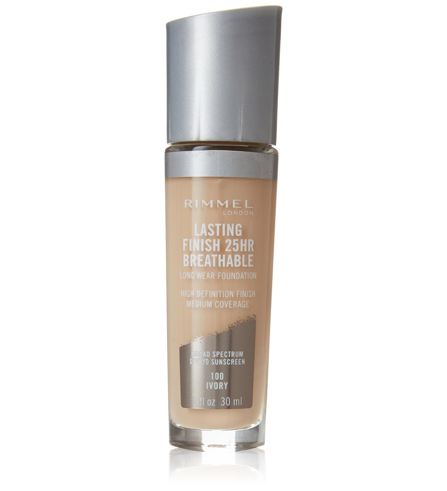 Rimmel London Lasting Finish 25HR Breathable Foundation 100 Ivory - 1 fl oz - Buy Online on GoSupps.com