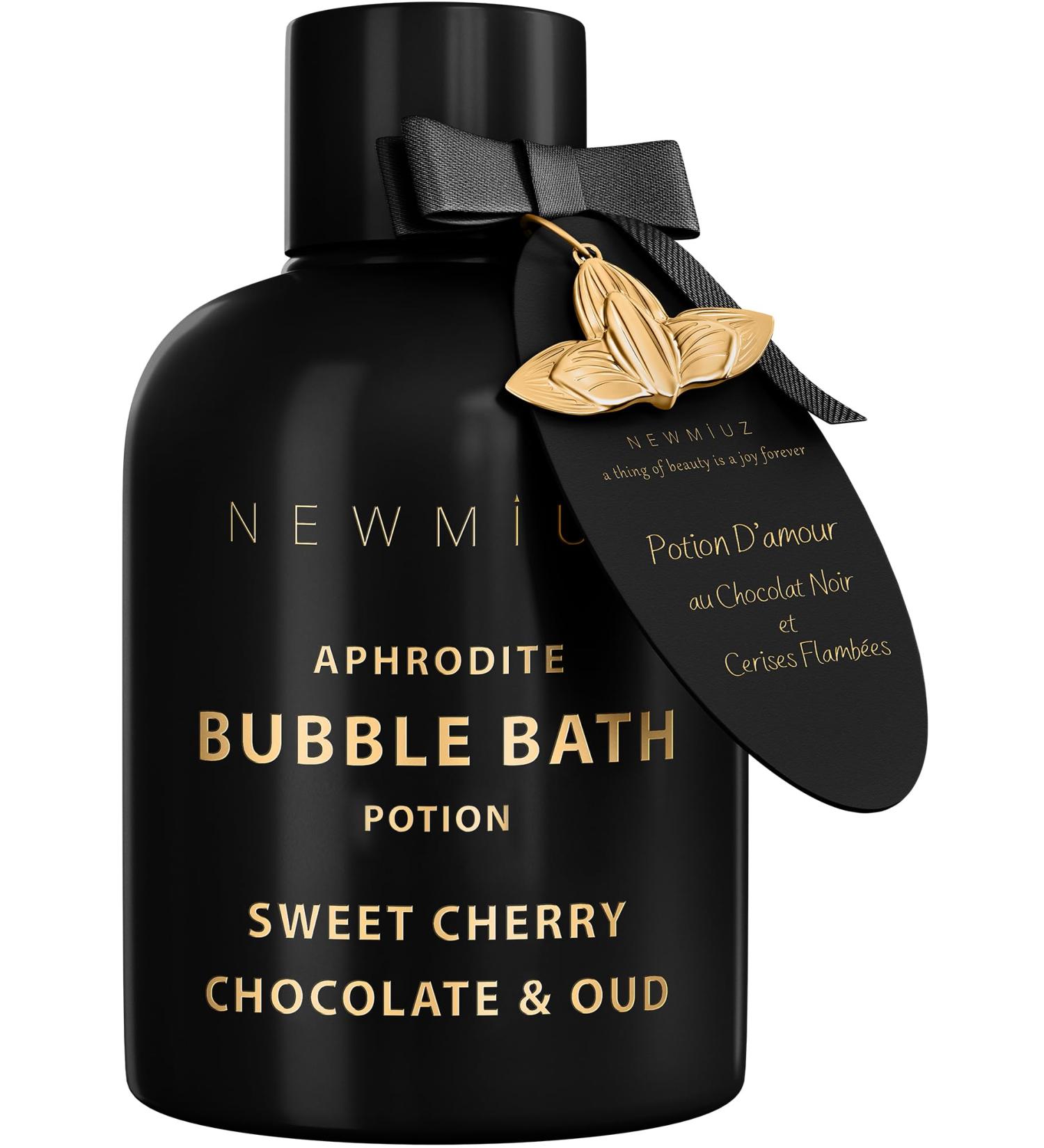 Premium Bubble Bath - Long Lasting Foaming Bubbles - Romantic Bath for Couples - Love Cherry Chocolate & Oud Moisturizing - Relaxing Stress Relief - Calming Self Care Spa Gift for Birthday Christmas - Buy Online on GoSupps.com