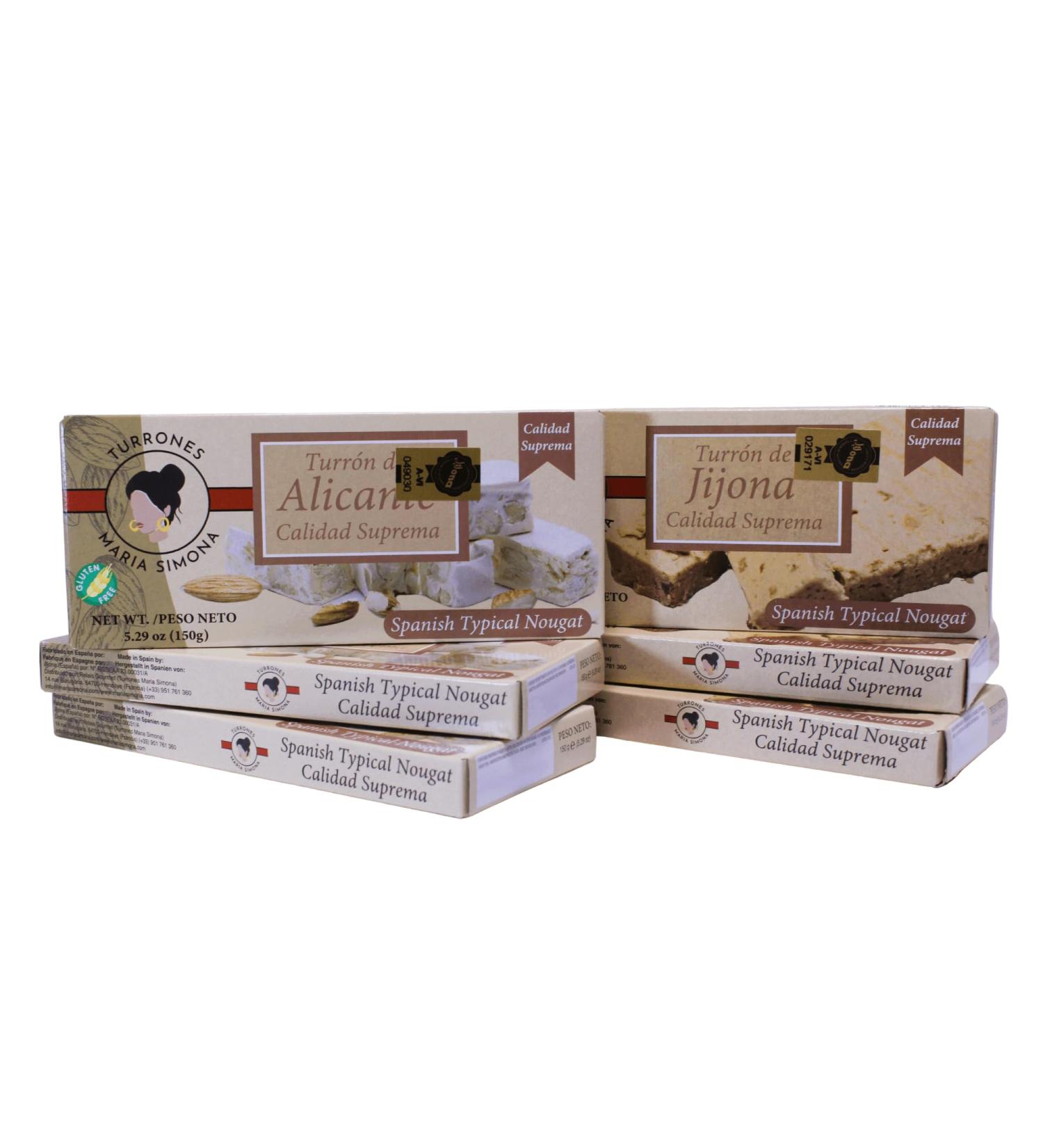Pack 6 Turrons Espagnols IGP 3 Jijona Tendres & 3 Alicante Durs Relais Gourmet | Artisanal & Sans Gluten | Douceurs Traditionnelles l Amande & au Miel | Id al No l & F tes - Buy Online on GoSupps.com