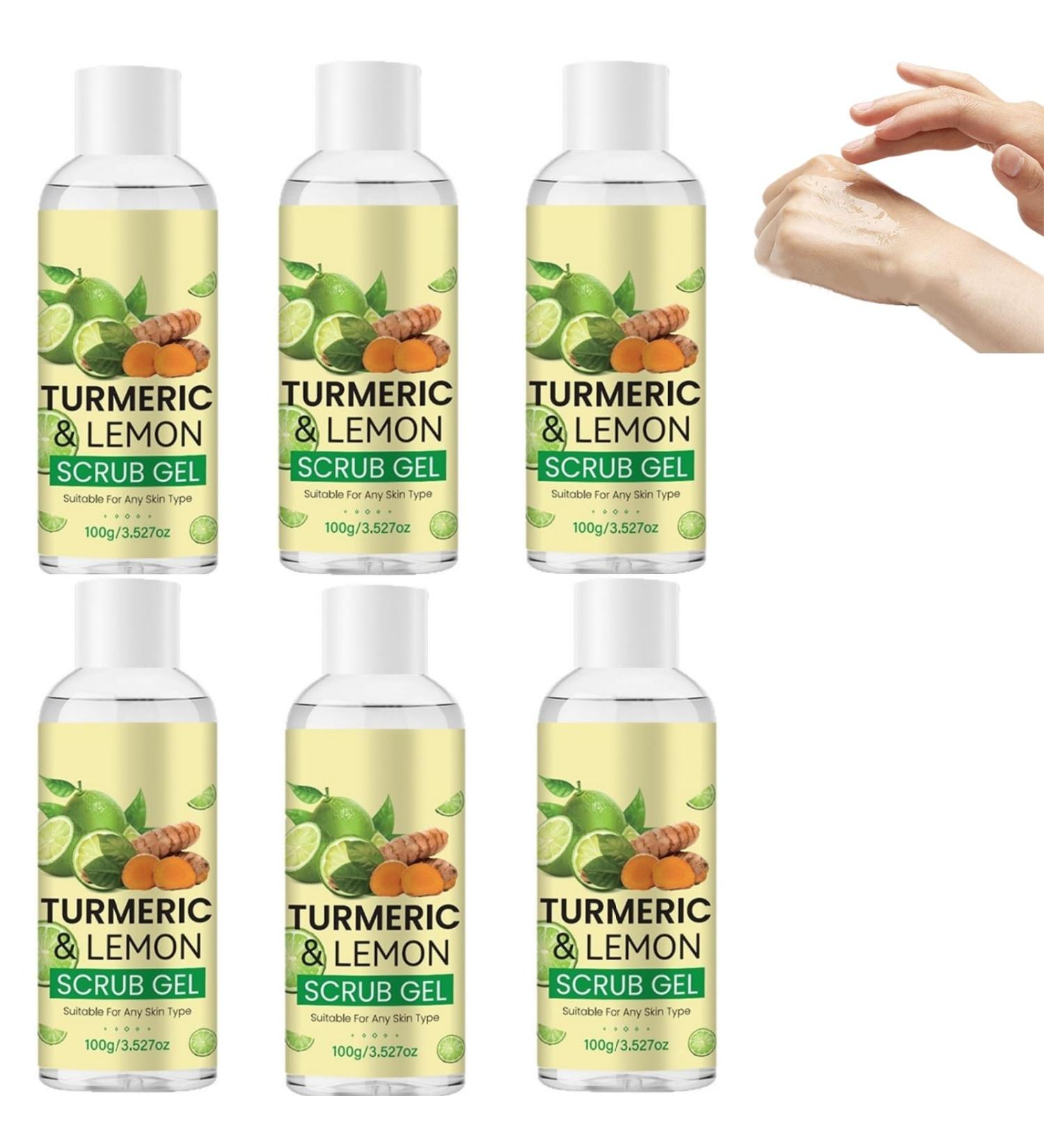 Gommage exfoliant au curcuma et au citron gommage doux pour le visage et le corps aide am liorer l'apparence du teint in gal et de la matit laissant la peau douce rafra chie (6PCS) - Buy Online on GoSupps.com