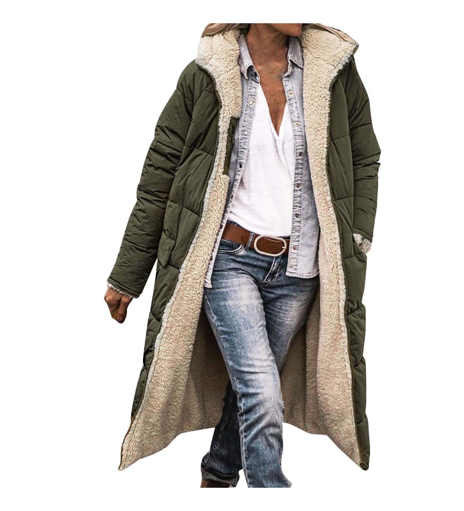 Shop Hanxiulin Women s Fleece Jacket | Cozy Plush Winter Parka with Hood | Elegant Color Variants & Sizes AG-XXL - Buy Online on GoSupps.com