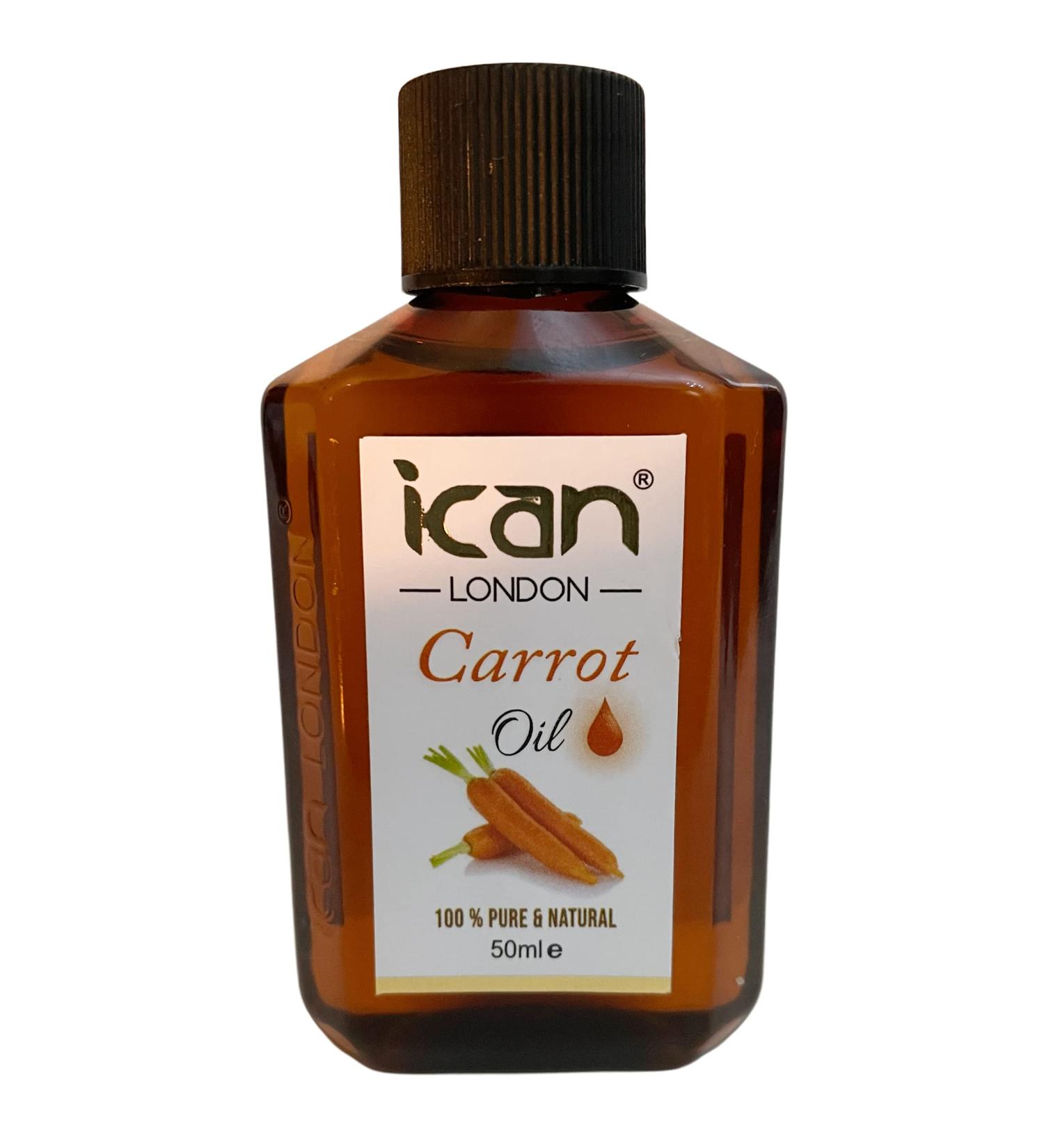 ican 100% pure & natural carrot oil for hair skin 50ml travel size - Buy Online on GoSupps.com