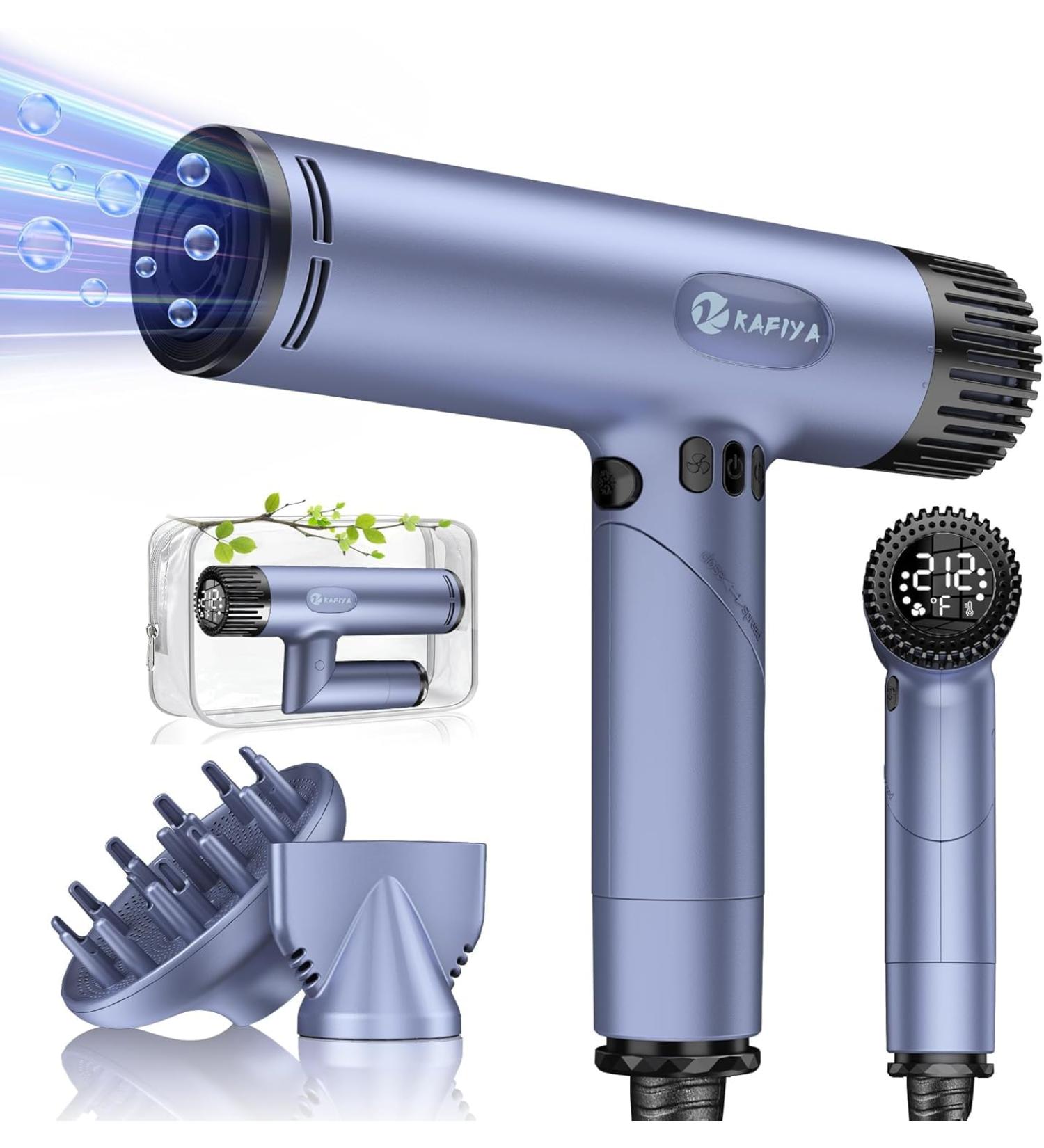 Premium Hair Dryer with Diffuser - 130 000RPM High Speed Foldable & Portable for Travel Negative Ion Technology - Compact Design for Men & Women (Grey - Buy Online on GoSupps.com
