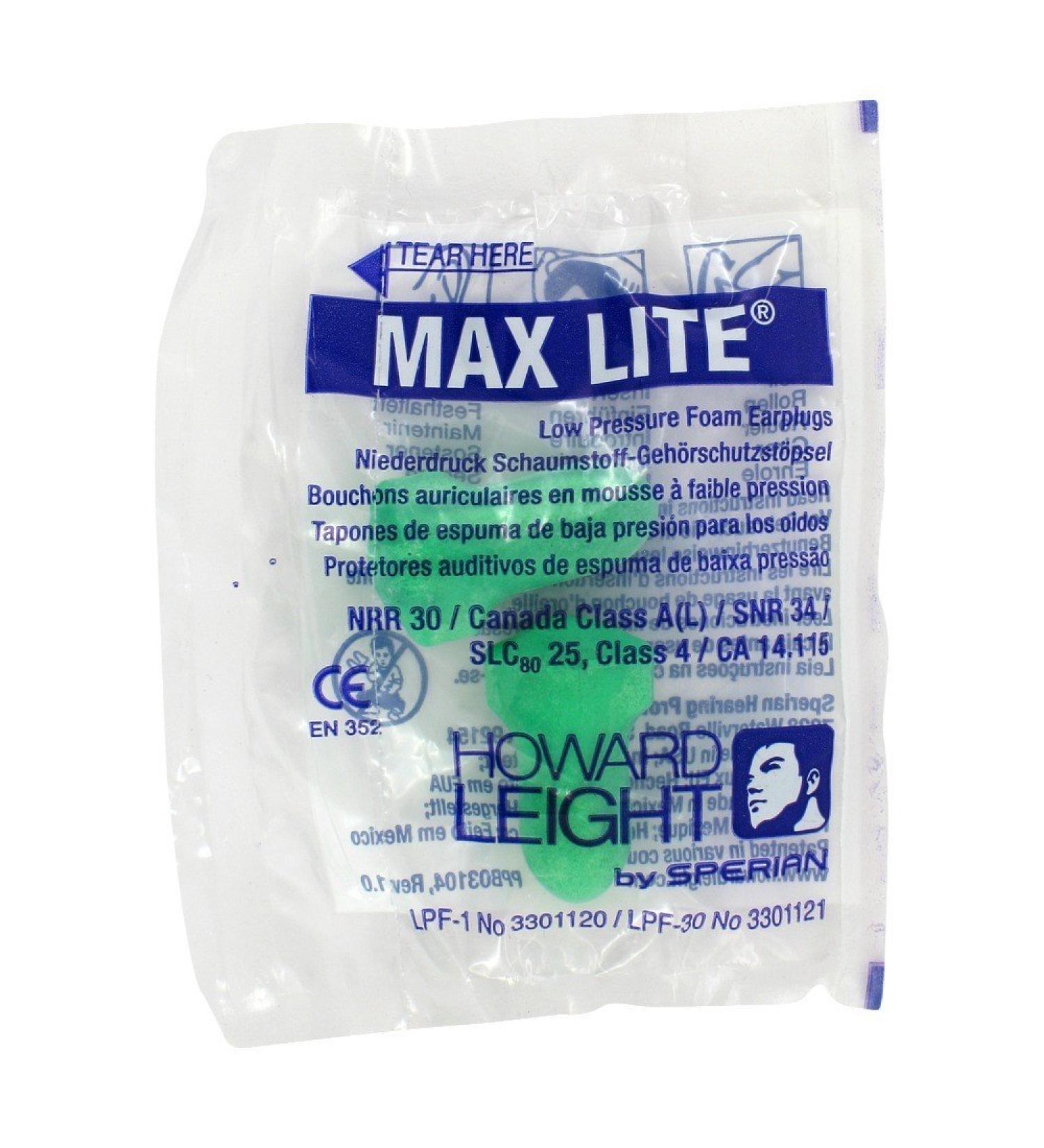 HOWARD Leight Max Lite hearing protection earmuffs 2 pieces