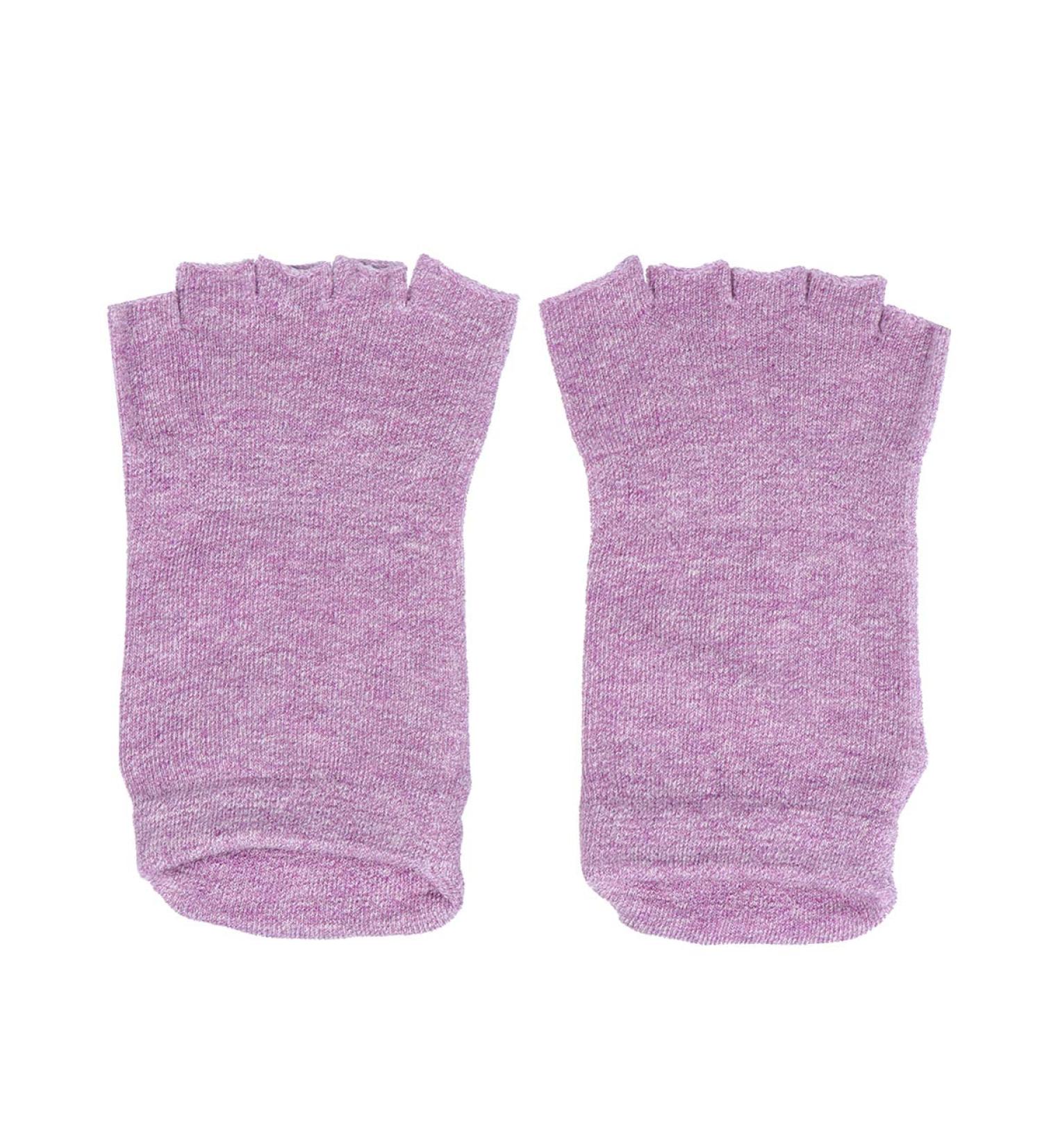 Shop Lurrose Yoga Socks - Half Toe Ankle Socks for Pilates Barre & Spa | Sweat-Absorbing Tabi Socks - Violet - Buy Online on GoSupps.com
