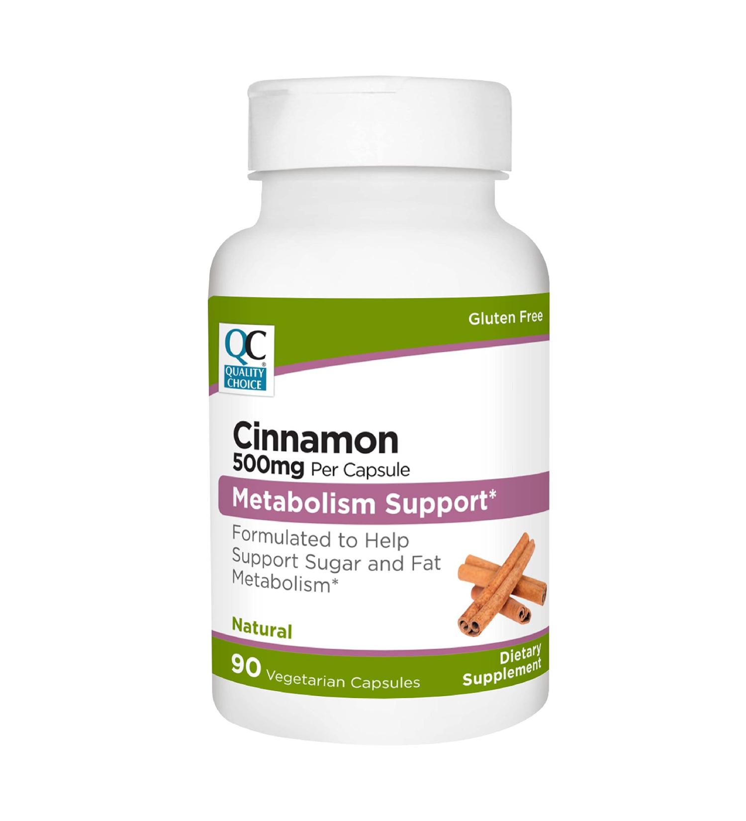 Quality Choice Cinnamon 500 mg Vegetarian Vitamin Supplement in 90 Count Bottles 1