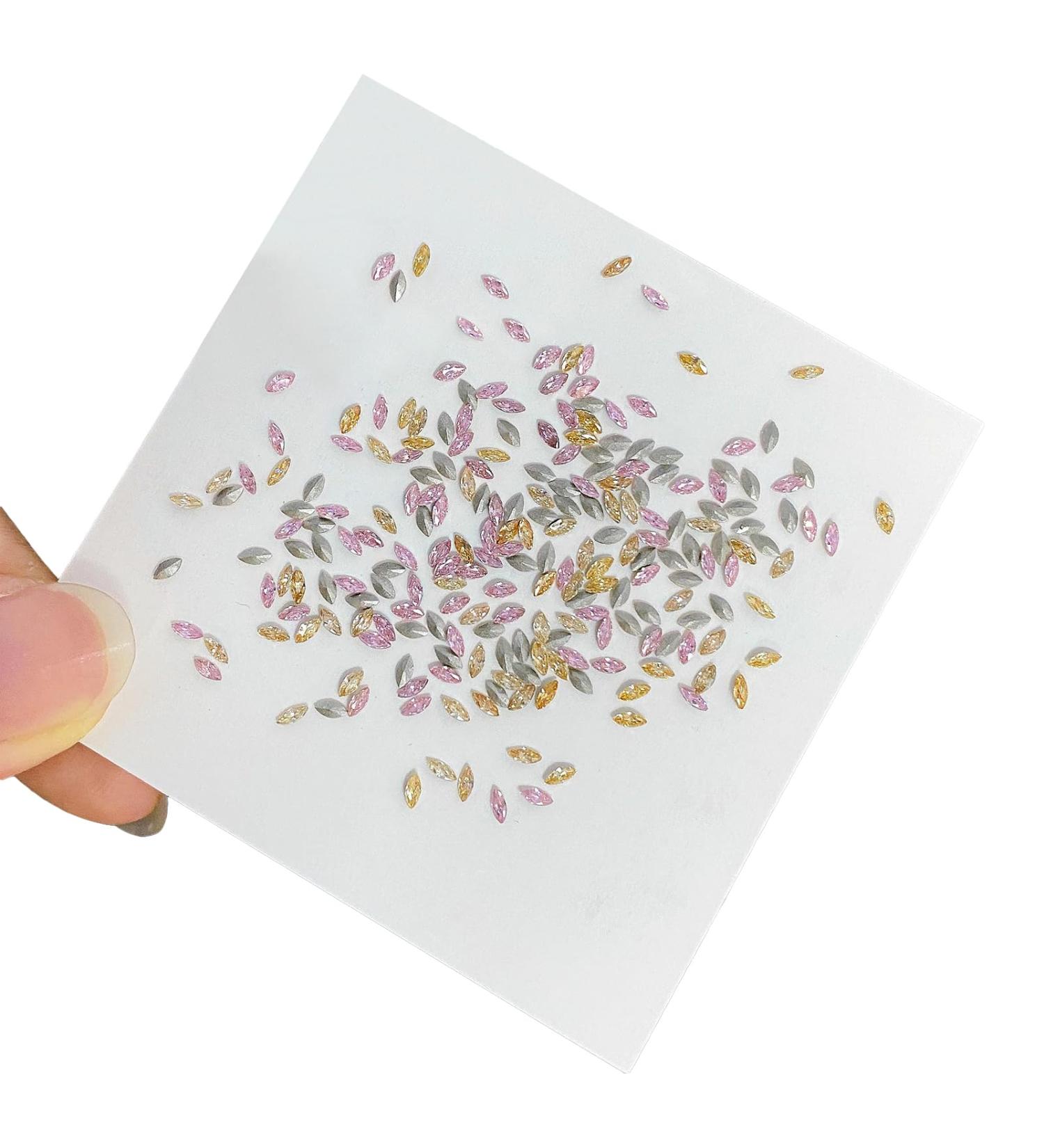 FEIlei 50Pcs Horse Eye Nail Rhinestones Flat Back Nail Gems DIY Nail Art Decorations - Buy Online on GoSupps.com