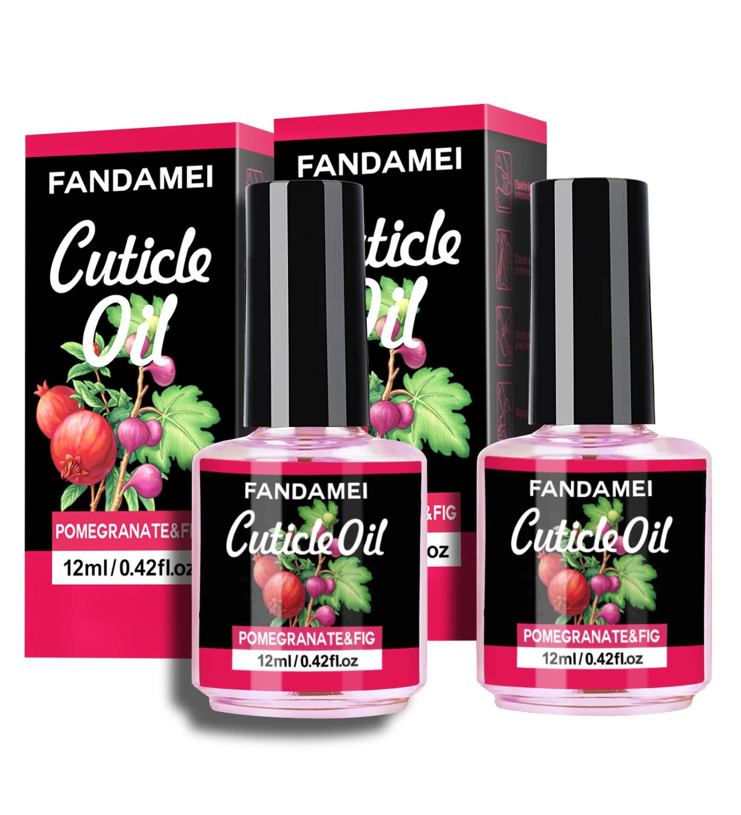 Fandamei 2PCS Nail Cuticle Oil - Nourish, Moisturize, and Revitalize Dry Cuticles with Pomegranate & Fig - 0.42 oz - Buy Online on GoSupps.com