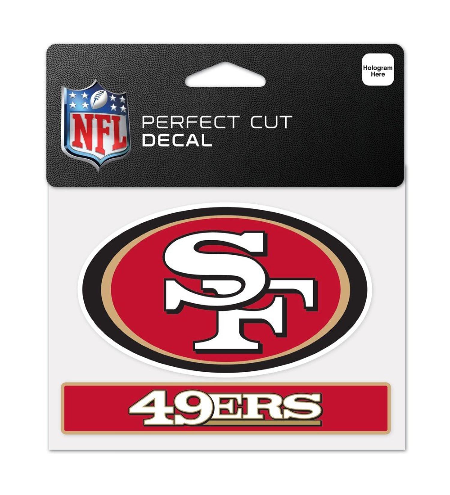 NFL San Francisco 49ers WCR48822014 Perfect Cut Color Decal 11.4 x 14.6 cm