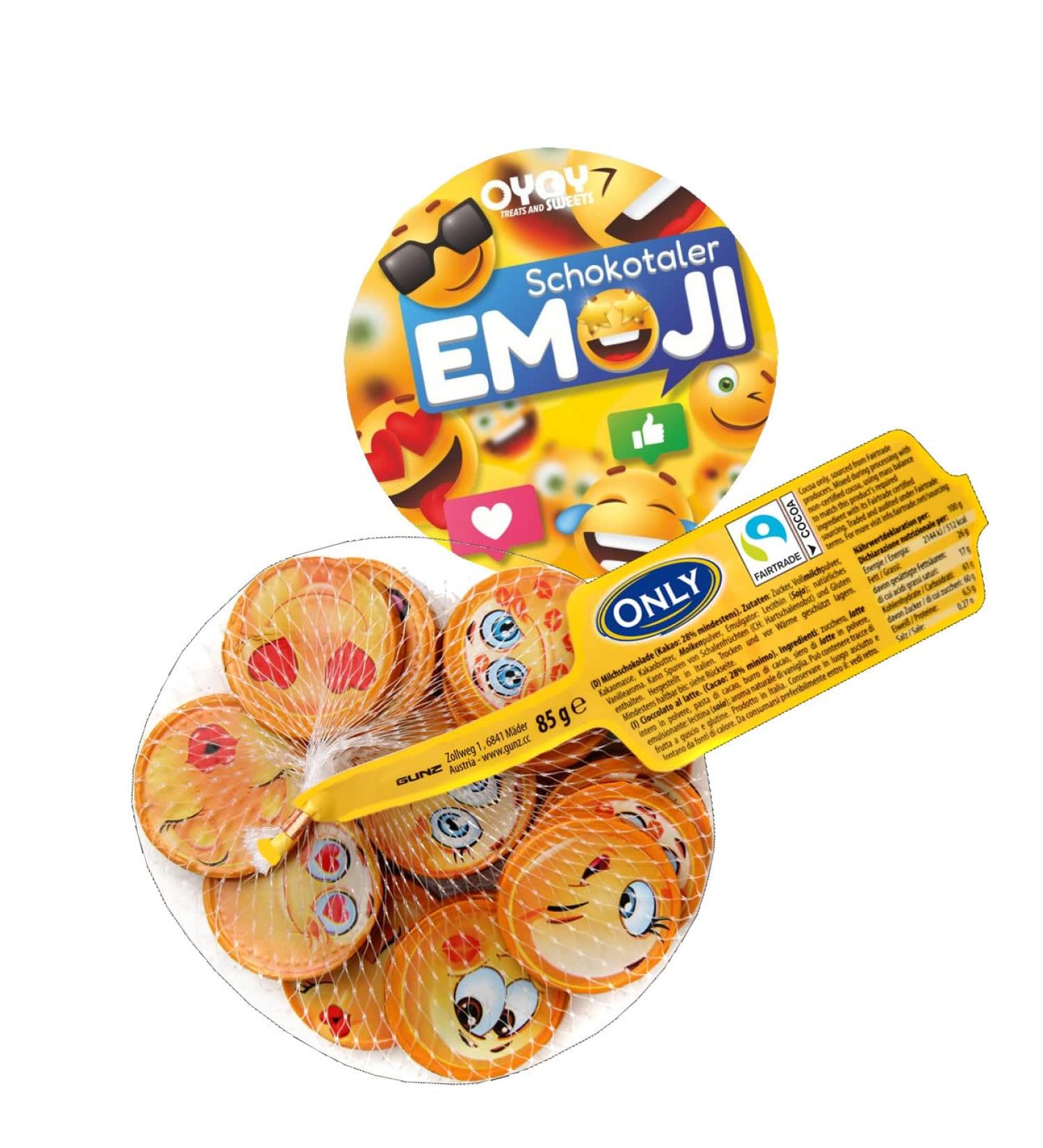 Oyoy Emoji Chocolate Set - 85g Smiley Chocolate 1 Emoji Sticker & 13 Milk Chocolates for Kids & Adults | Fun & Delicious Treats - Buy Online on GoSupps.com