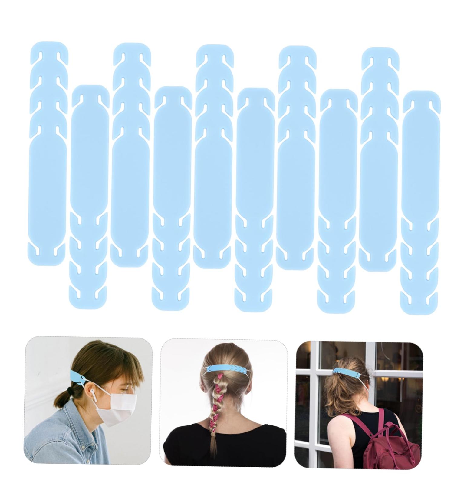 Frcolor 10pcs Silicone Mask Accessories - Ear Protection Hooks & Headband Buckle for Comfortable Face Masks - International Shipping Available - Buy Online on GoSupps.com