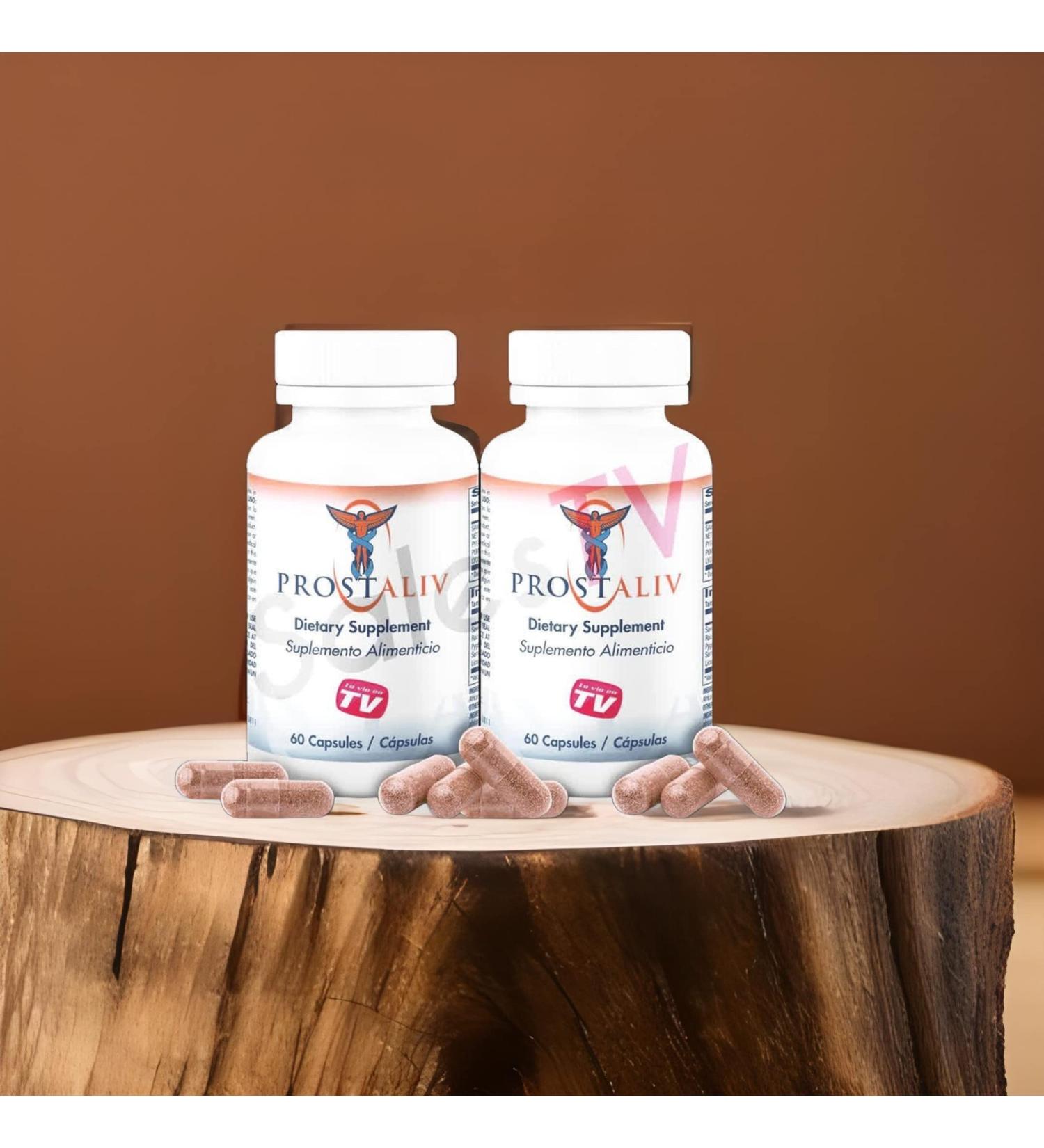 Prostaliv Natural Prostate Health Supplement - 2 Bottles (120 Capsules) - Prosvent, Ultraprost, Prostagenix Alternative - Buy Online on GoSupps.com