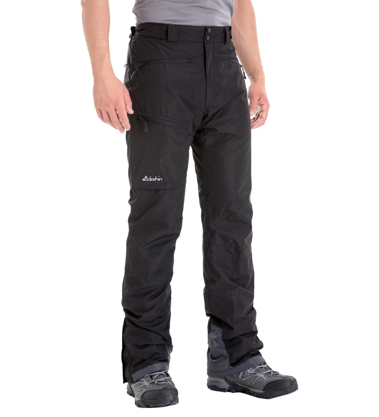Men's Insulated Ski Pant X-Large Black - Waterproof Snow Pants with Fleece Lining - Buy Online on GoSupps.com