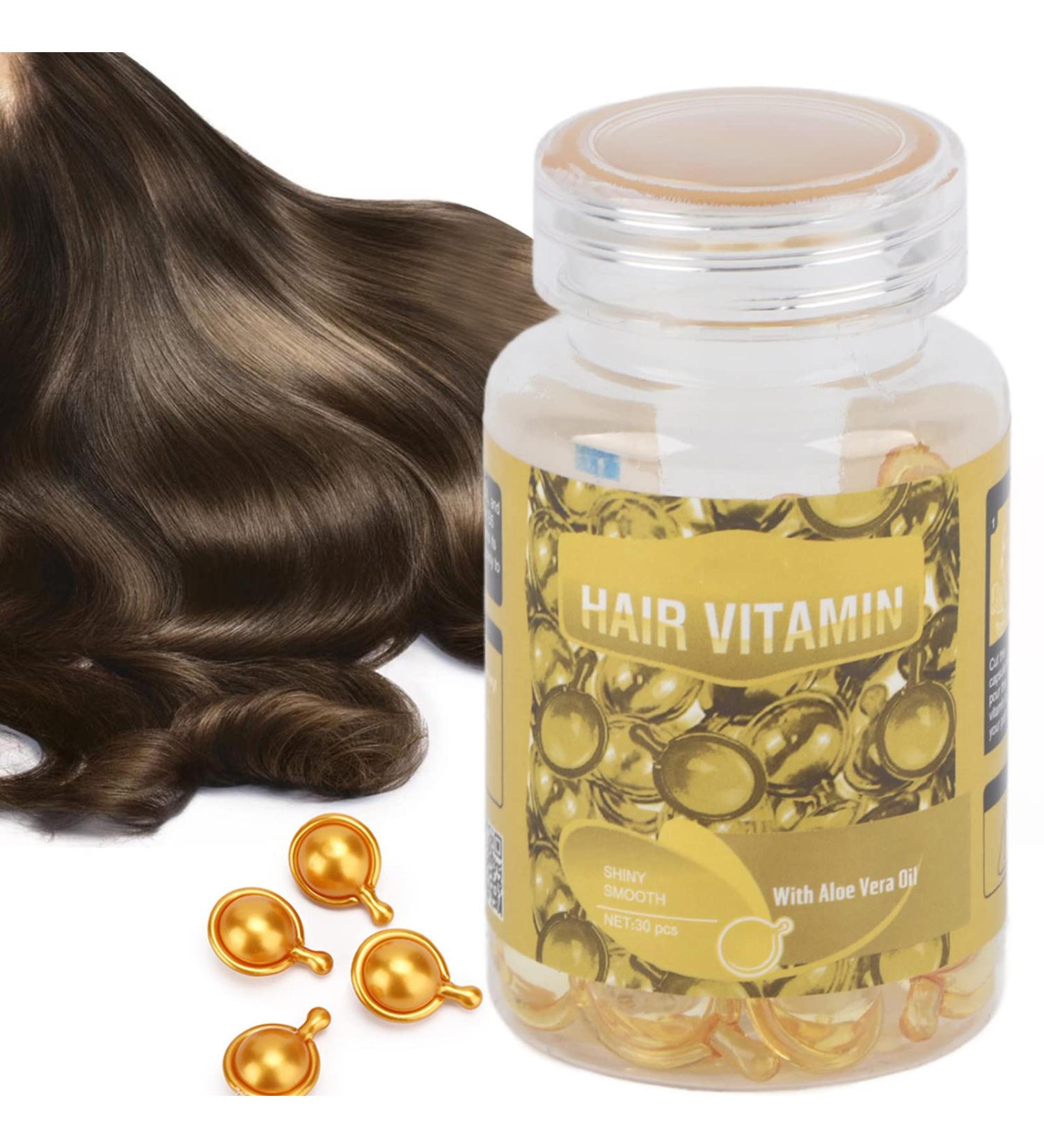 Professional Hair Care Vitamin Capsules for Moisturizing, Anti-Frizz, and Repair - Yellow Essential Oil - Buy Online on GoSupps.com