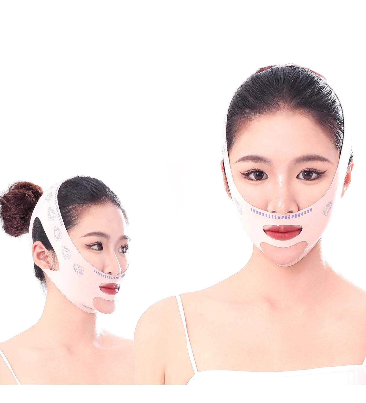 OHYER 2 Pieces Face Lifting Bandage Face Lifting Tape Facial Slimming Lift Up Belt Reduces Chin for Face V-Shaped Facial Firming Reusable Facial Bandage - Buy Online on GoSupps.com