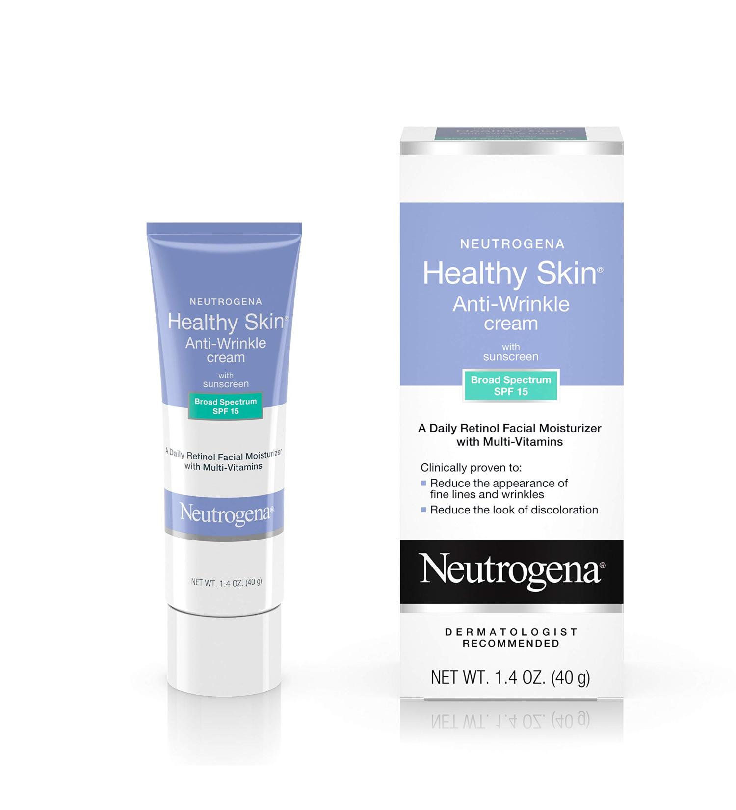 Neutrogena Healthy Skin Anti-Wrinkle Cream with SPF 15 - Original Formula 1.4 oz | Anti-Aging Sunscreen - Buy Online on GoSupps.com