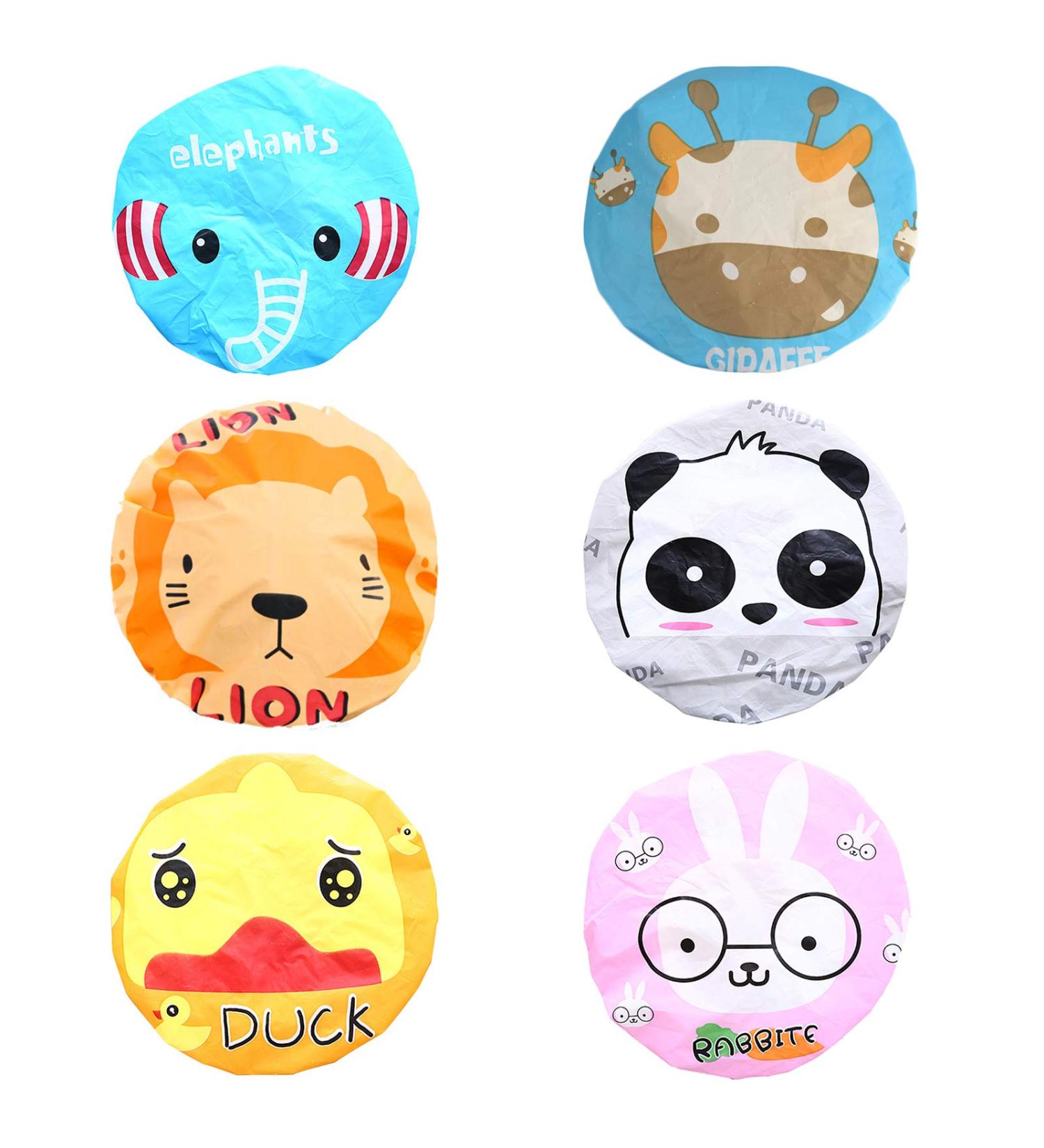 Shop Waterproof Reusable Shower Hoods for Women Men & Kids - 6 Animal Print Designs - Buy Online on GoSupps.com