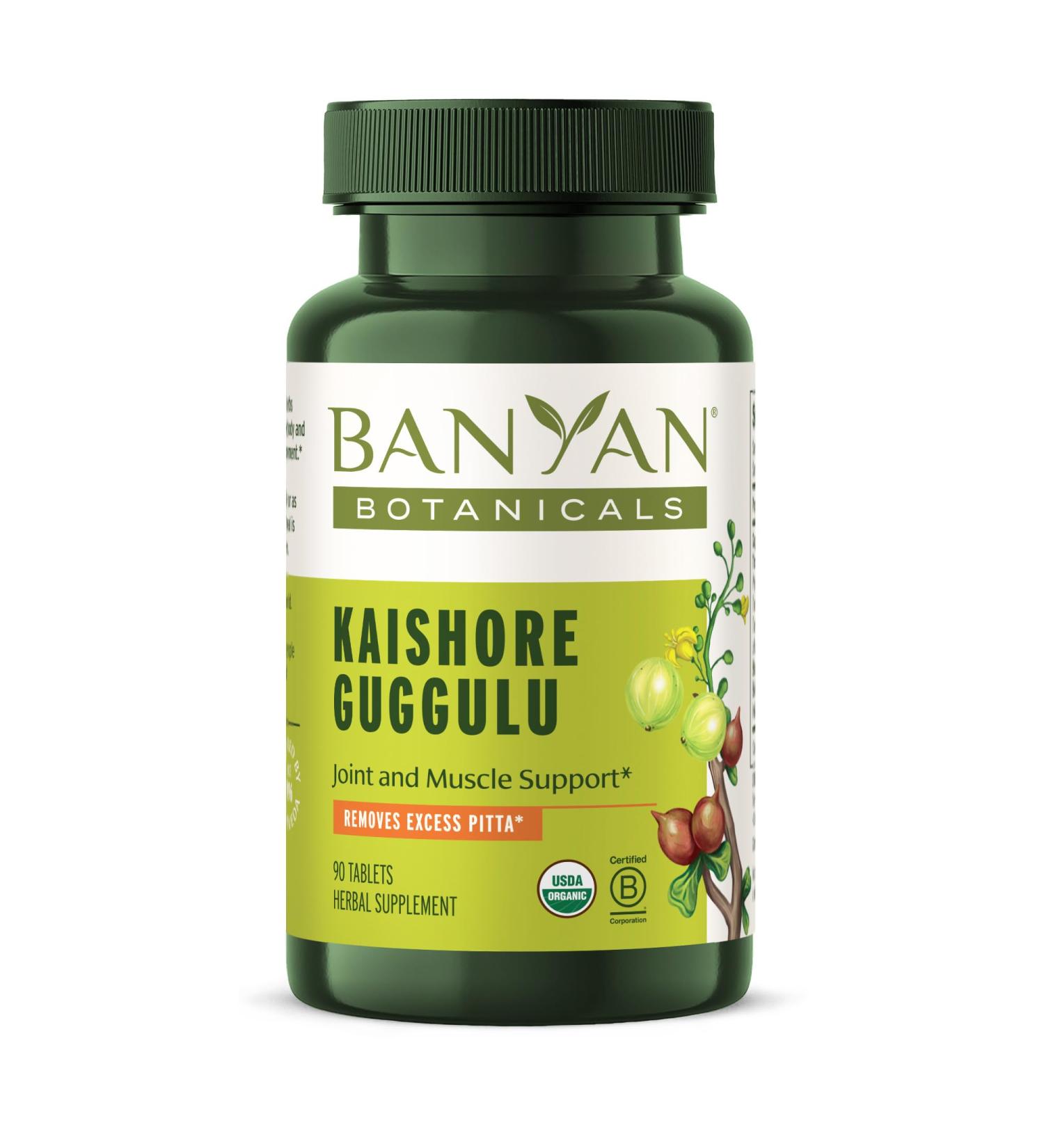 Banyan Botanicals Kaishore Guggulu - Organic Joint Support Supplement | Non-GMO Vegan | 90 Tablets for Healthy Joints & Muscles | Sustainably Sourced - Buy Online on GoSupps.com