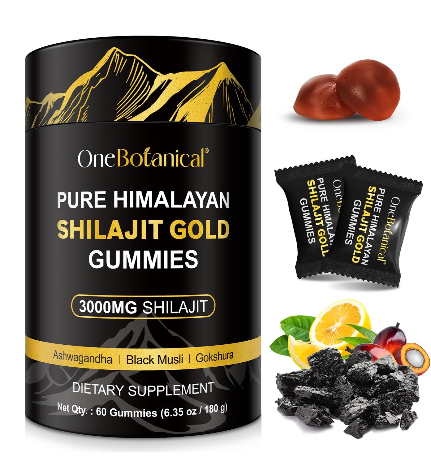 Gommes de Shilajit 3000mg pour hommes et femmes Shilajit Gummies 60 gommes - Buy Online on GoSupps.com