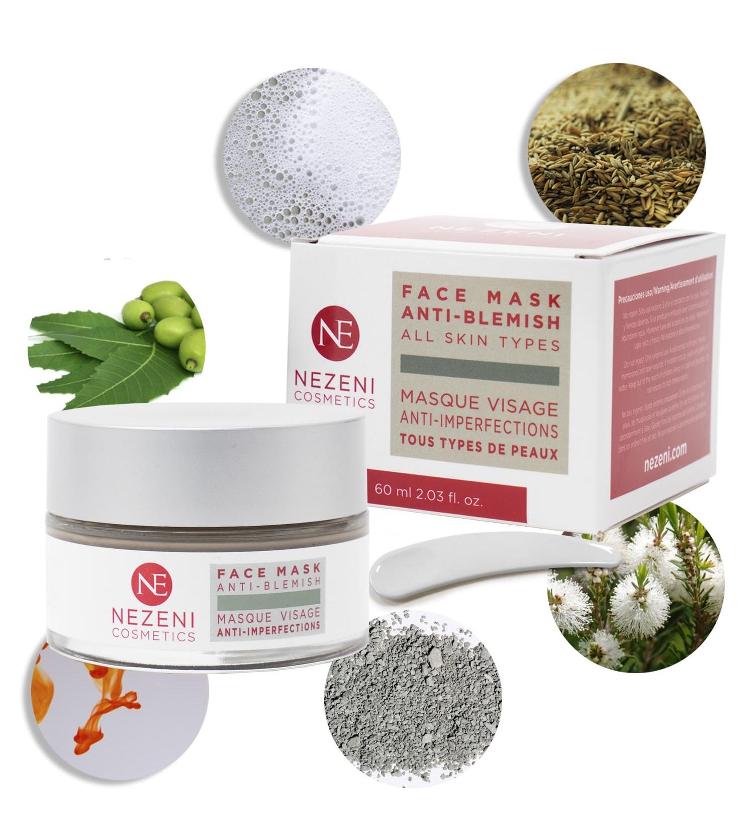  NE NEZENI Nezeni Facial Acne Mask 60 ml | 14 active ingredients | Salicylic acid niacinamide azelaic acid tea tree and neem | Anti-acne | Vegan | For oily and acne-prone skin | Low in - Buy Online on GoSupps.com