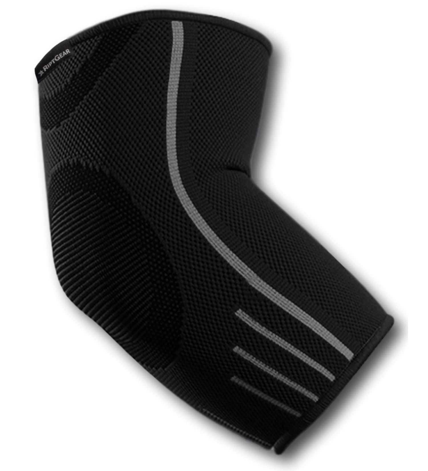 RiptGear Elbow Brace for Tendonitis, Tennis & Golfers Elbow - Large Black Compression Sleeve for Men and Women (1 Pack) - Buy Online on GoSupps.com