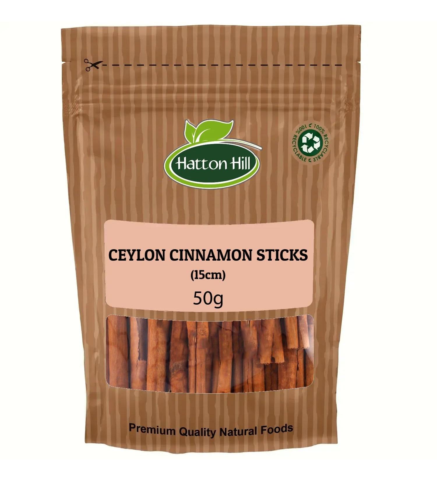 Ceylon Cinnamon Sticks (15cm) 50g by Hatton Hill
