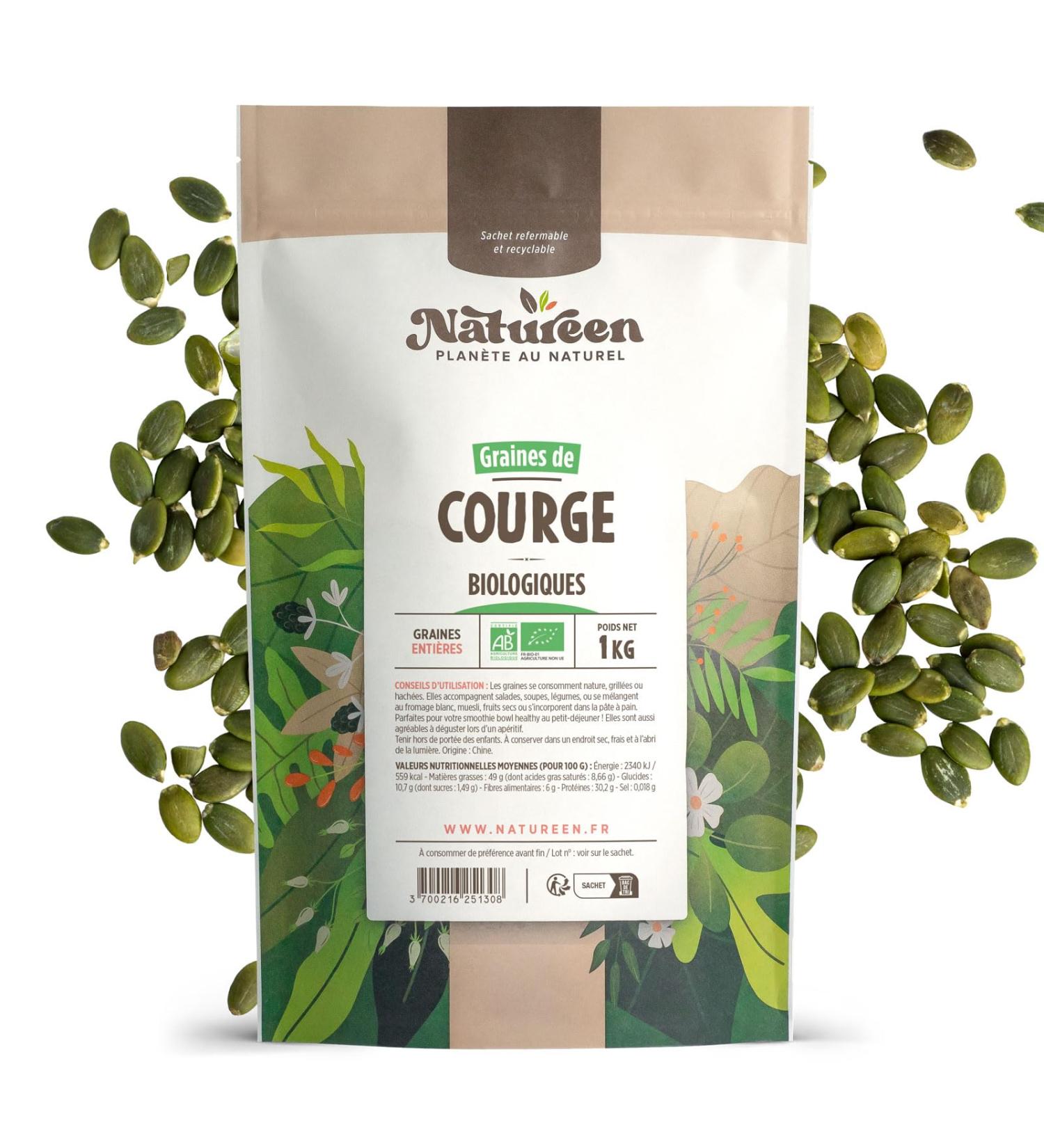 Graines de Courge Bio - 1kg (Cucurbita pepo) - Buy Online on GoSupps.com