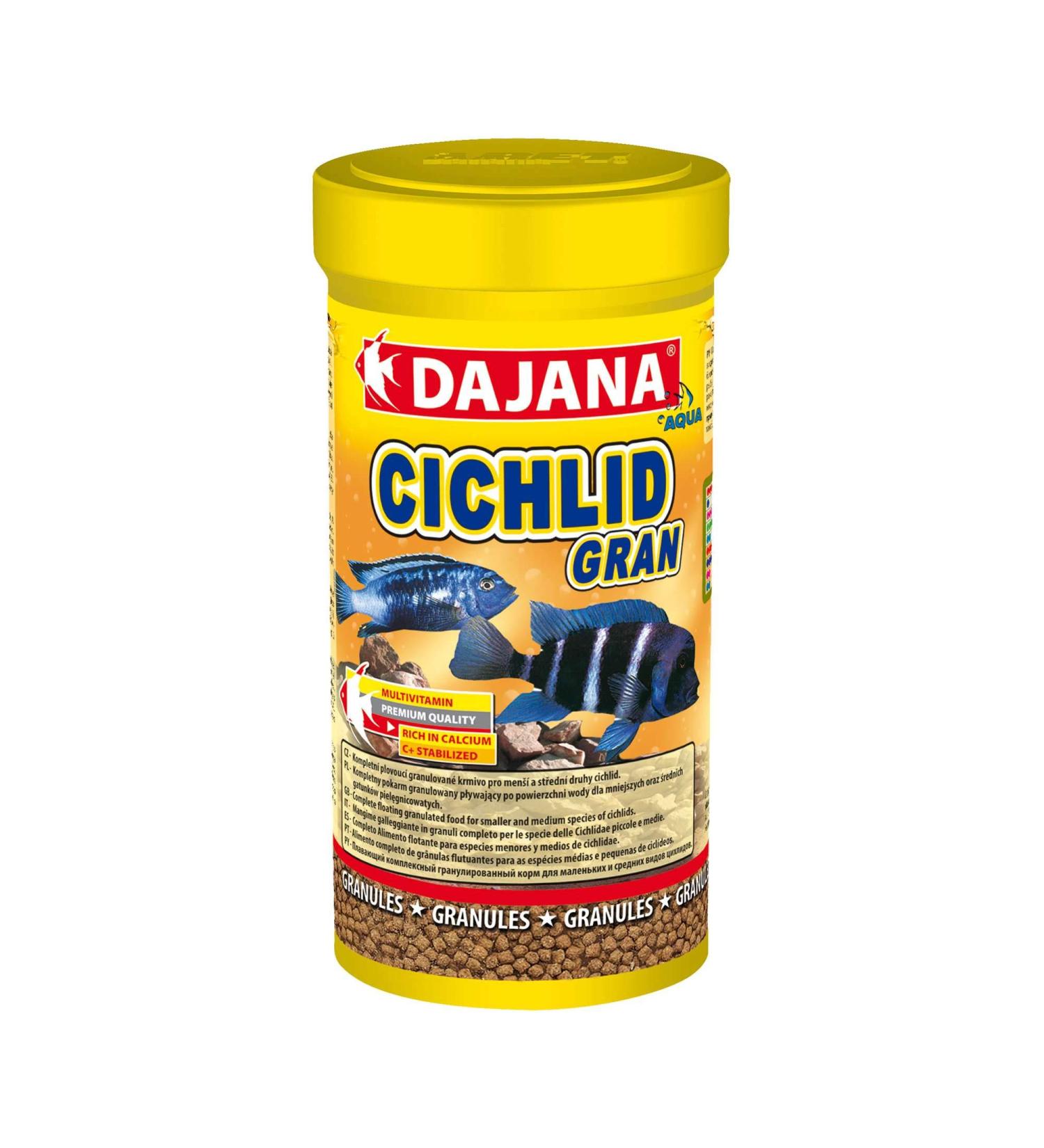 Dajana Cichlid Gran Granulated Food for Small and Medium Sized Cichlids (250 ML)