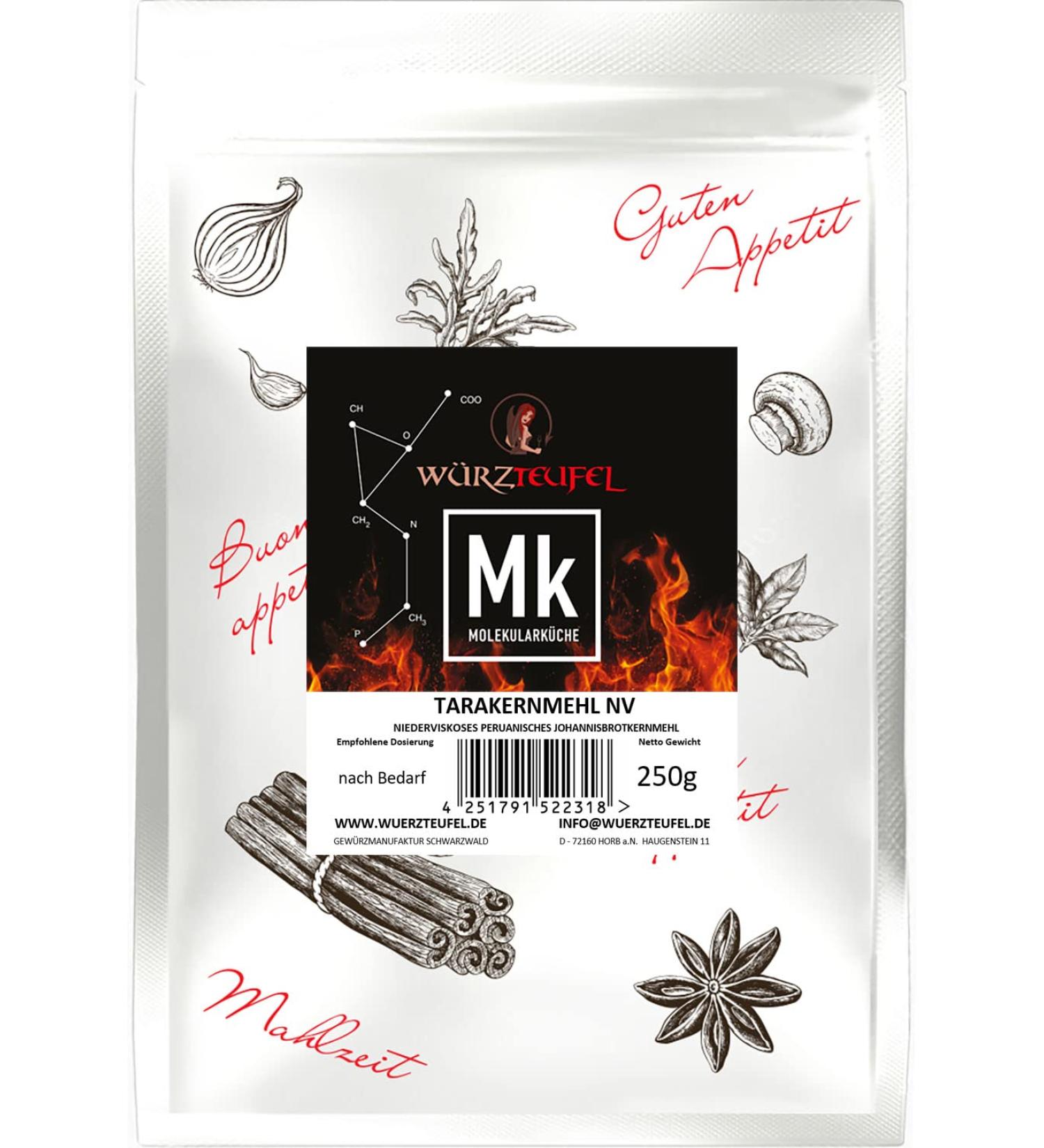 W rzteufel Tara kernel flour Tara Gum E 417 Tara kernel flour low viscosity Peruvian janis bread gum vegetable thickeners Bag 250 g - Buy Online on GoSupps.com