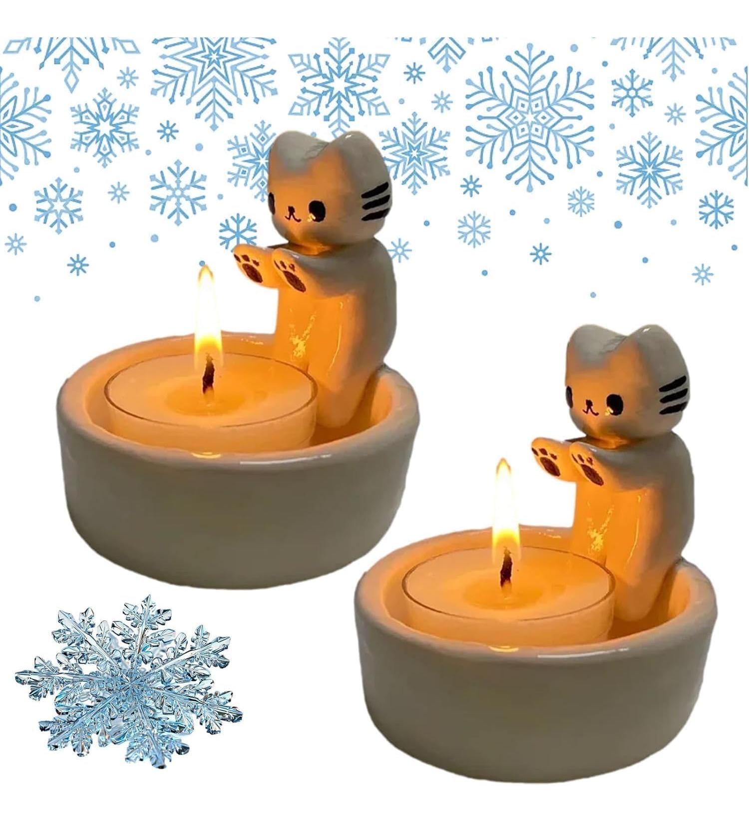 Buy Cartoon Cats Candlestick | Cute Cat Candle Holder for Home Decor - Hi-Y2KGirls - Buy Online on GoSupps.com