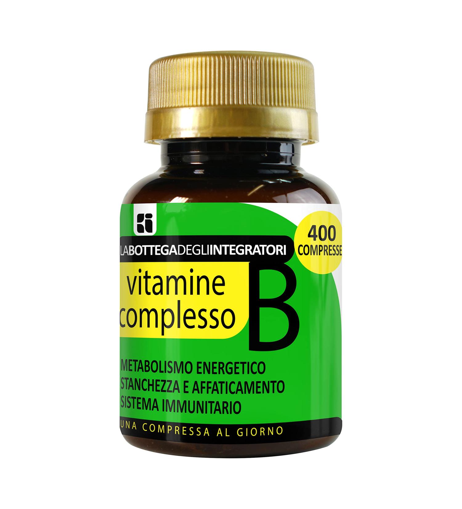  LABOTTEGADEGLIINTEGRATORI B complex vitamins 400 tablets 1 per day | Suitable for vegetarians | Fatigue | Immune system | Energy | Hair and skin health - Buy Online on GoSupps.com