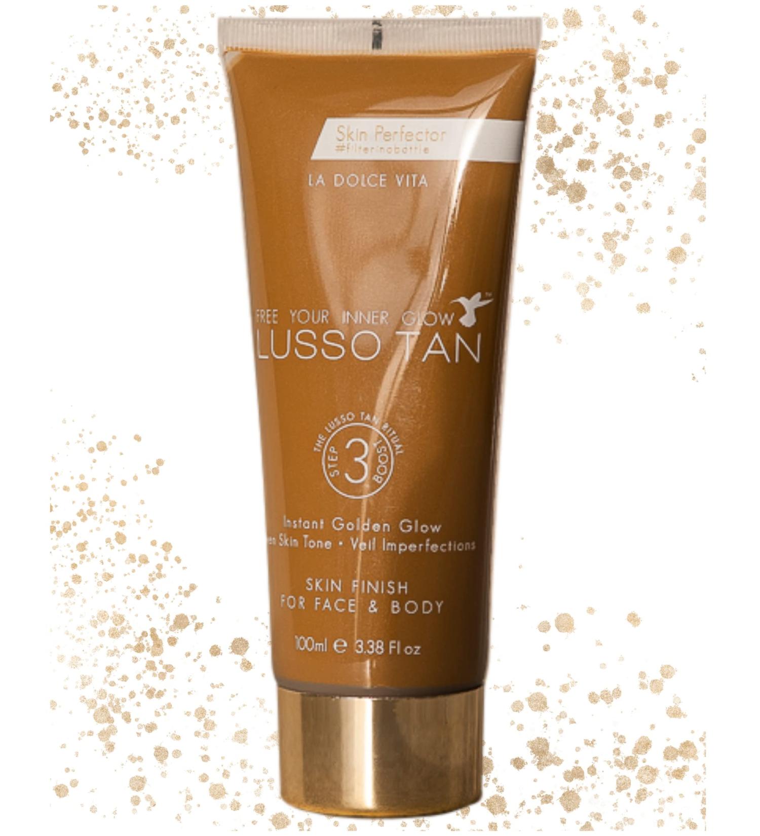 Lusso Tan Skin Perfector for Face and Body 100ml Organic Vegan and Cruelty-Free Self-Tan Instant Glow. Covers Blemishes and Instant-drying. Streak-free flawless finish. - Buy Online on GoSupps.com
