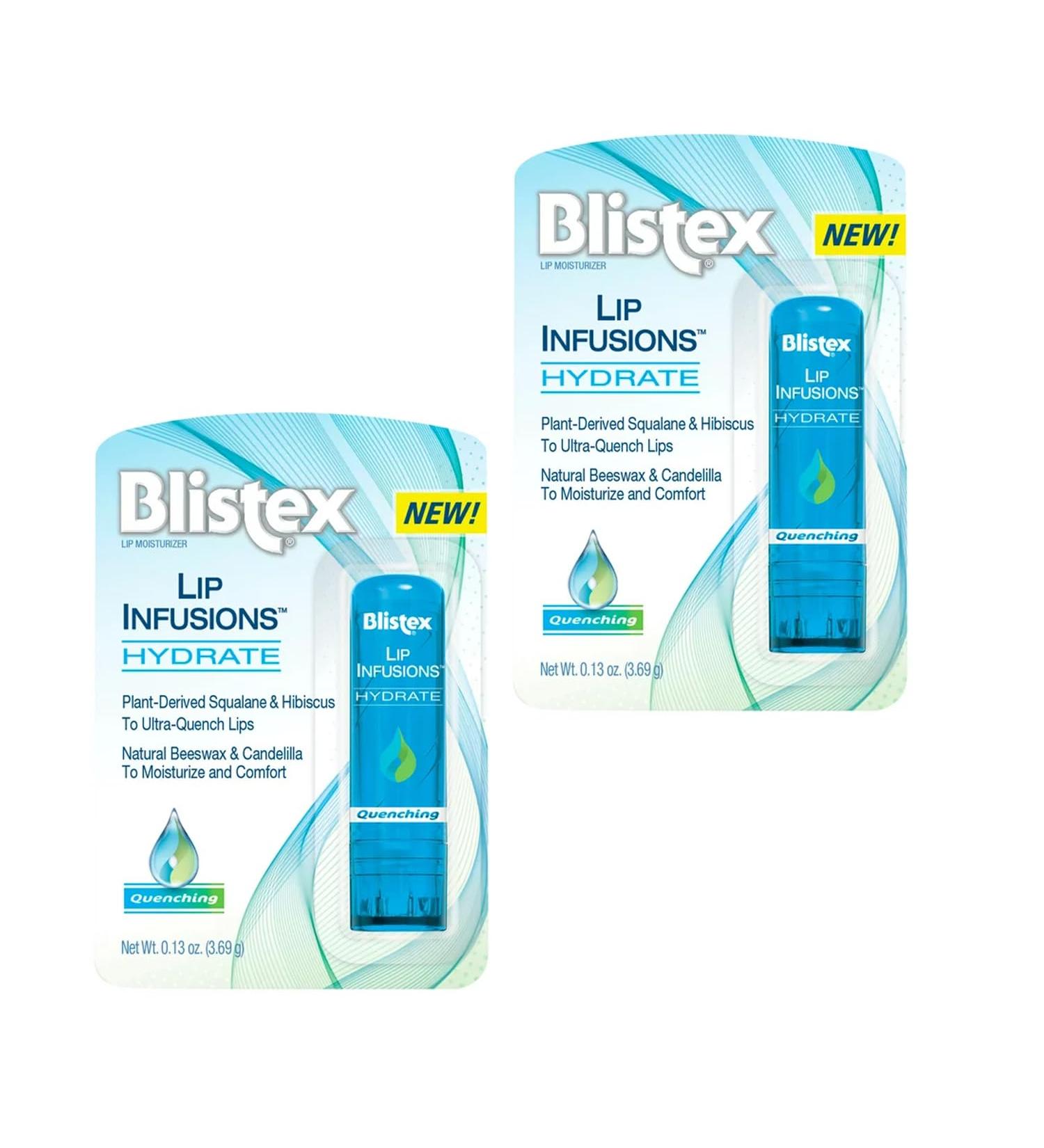 Blistex Lip Infusions Hydrate Lip Moisturizer 0.13 Oz (Pack of 2) - Buy Online on GoSupps.com