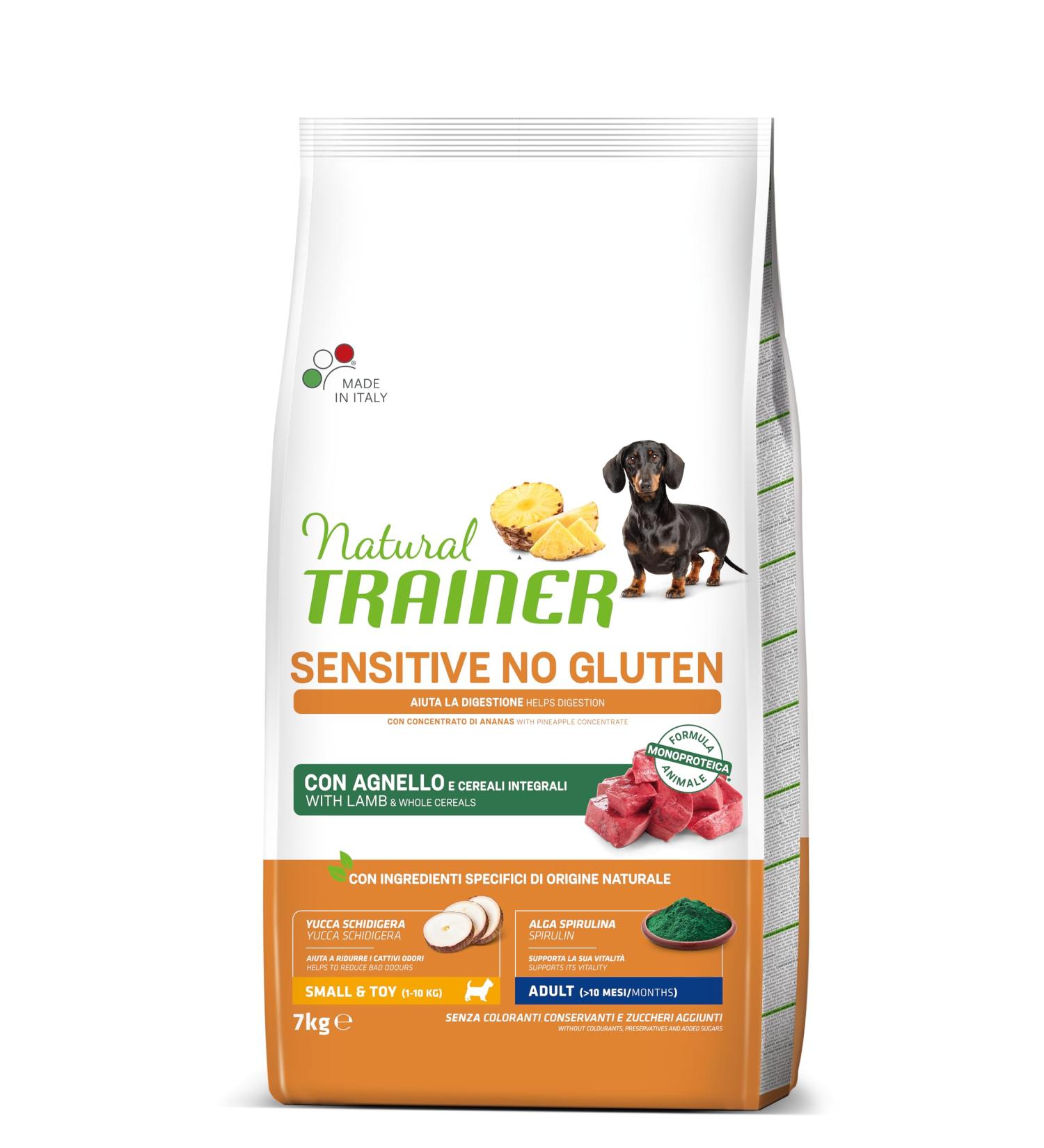Natural Trainer Sensitive Gluten Free Adult Dog Food with Lamb - 7 kg - Buy Online on GoSupps.com