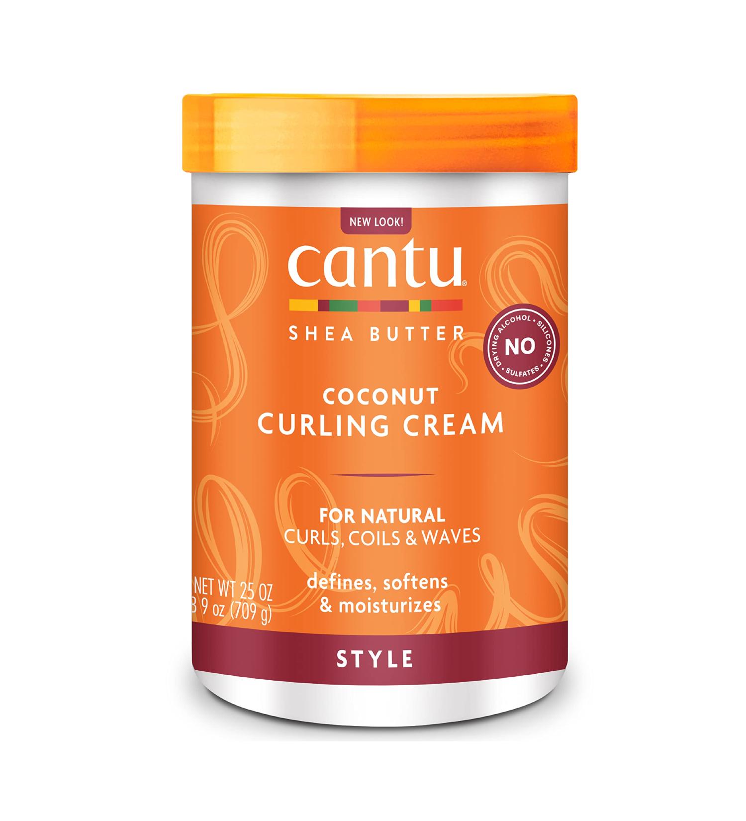 Cantu Shea Butter Coconut Curling Cream 25 oz - Natural Hair Care - Buy Online on GoSupps.com