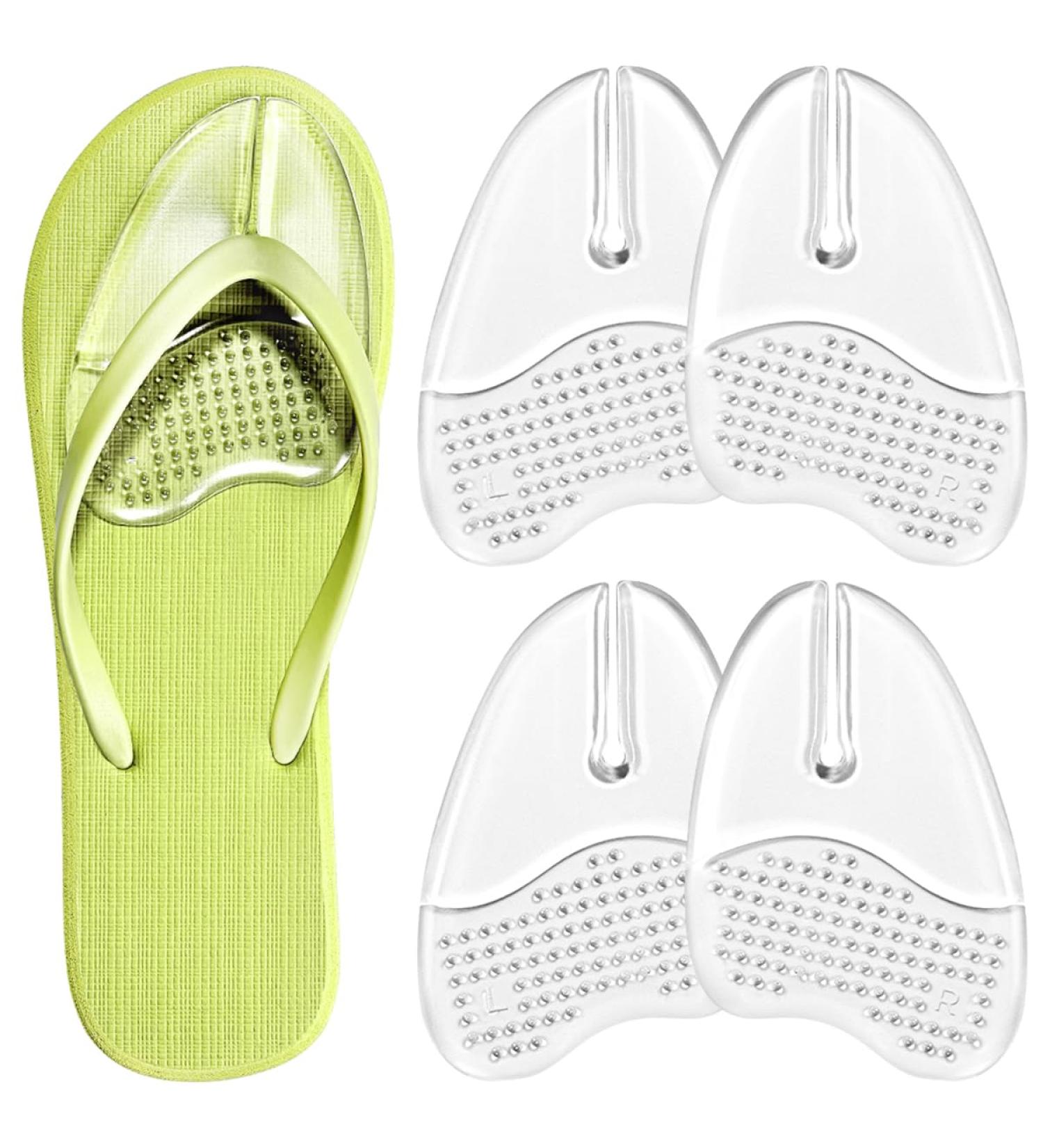Buy Gel Metatarsal Pads for Flip-Flops | Ball of Foot Cushions for Thong Sandals | Comfortable Forefoot Relief Insoles for Men & Women - 2 Pairs (Clear - Buy Online on GoSupps.com