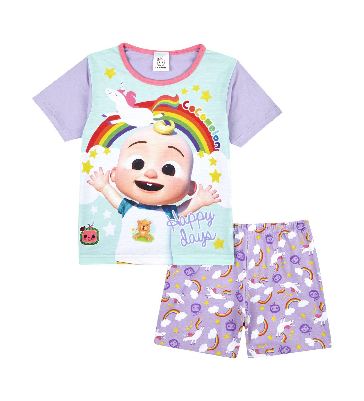 CoComelon Baby Girls Short PJs - Toddler Summer Pyjamas | Ages 6 Months to 5 Years | Lilac, 4-5 Years - Buy Online on GoSupps.com