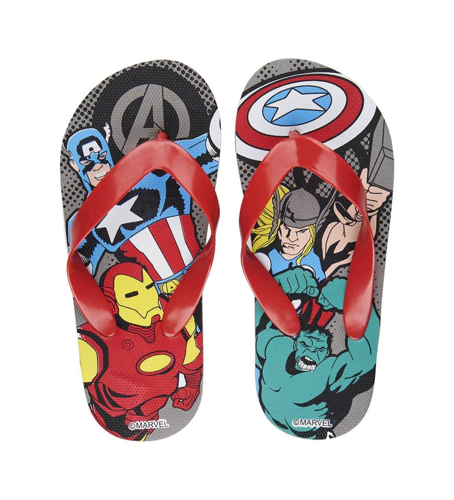 CERD Avengers Flip-Flops for Kids - Unisex Children's Bathing Shoes - 34 EU Black & Red - International Shipping Available - Buy Online on GoSupps.com