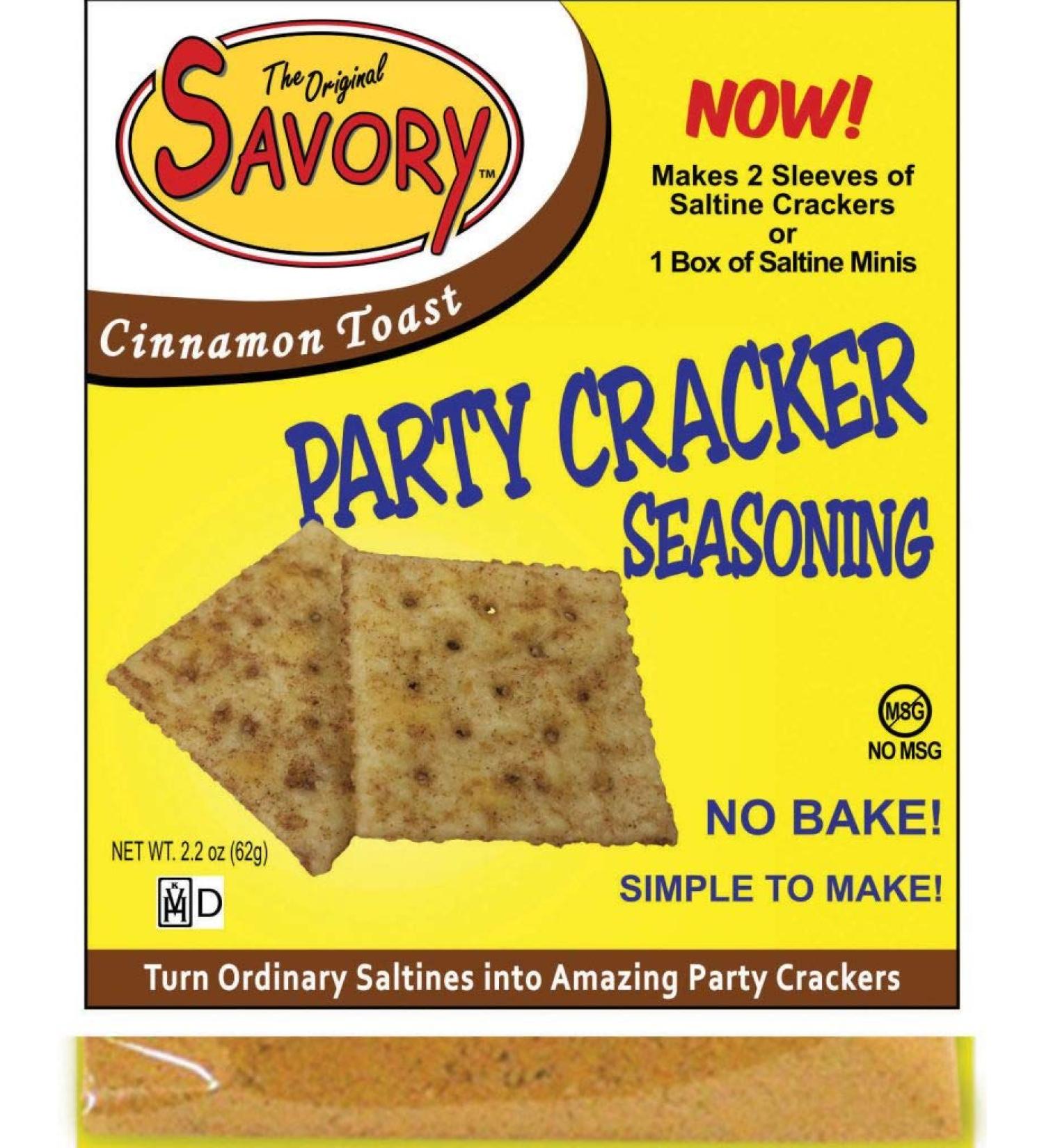 Savory Saltine Seasoning, 2.2 Ounce, Cinnamon Toast, 4 Pack