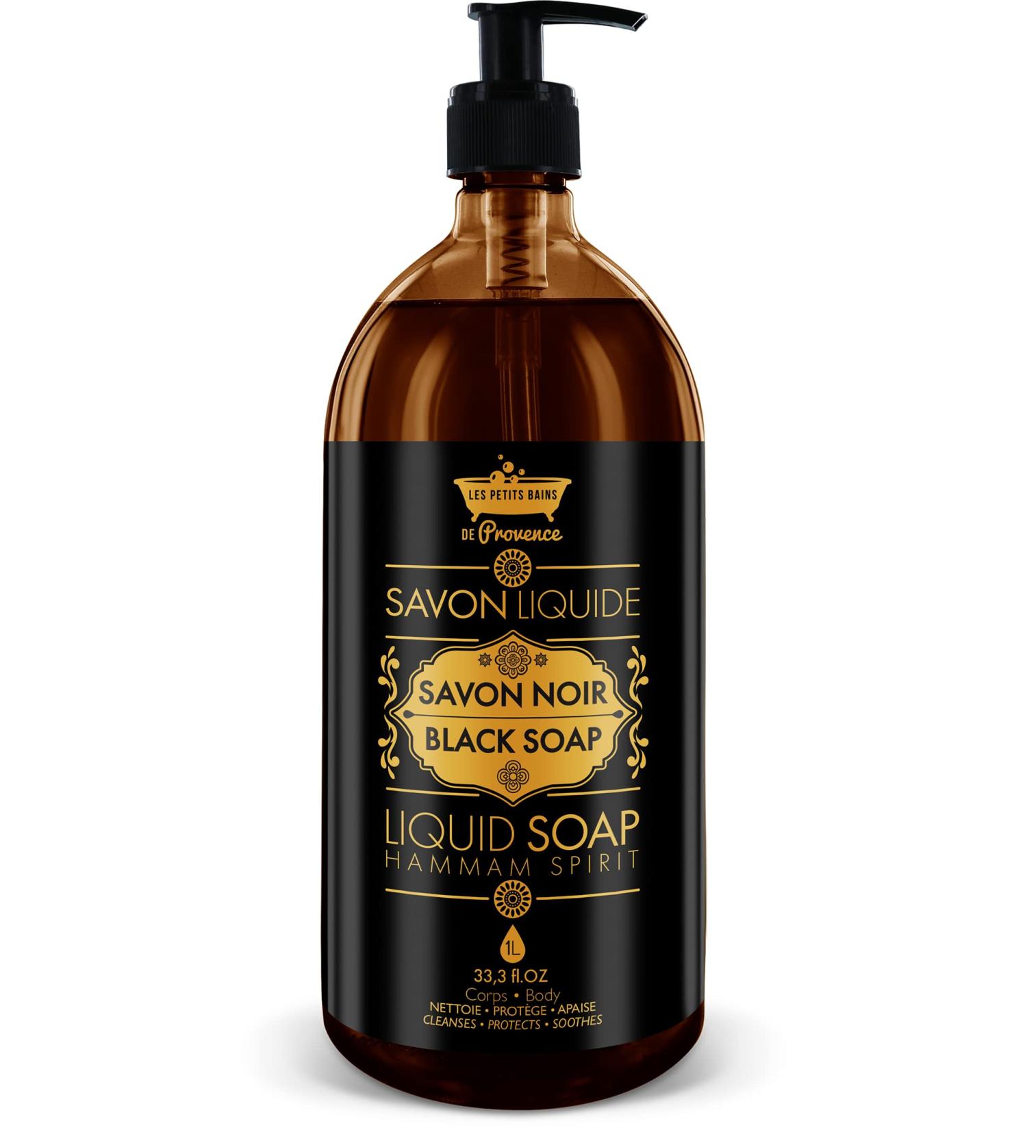 LES PETITS BAINS DE Provence Les Petits Bains de Provence Liquid Soap 1L - Cleans Protects & Soothes - Exfoliating - Removes Dead Cells