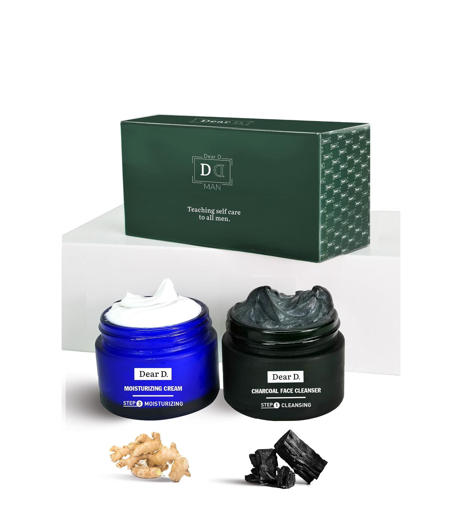 Dear D. Classy Face Care Kit | 2-Step Routine With Purifying Face Wash Nourishing Moisturizer | Cream Set for Men Gift Made in Italy - Buy Online on GoSupps.com