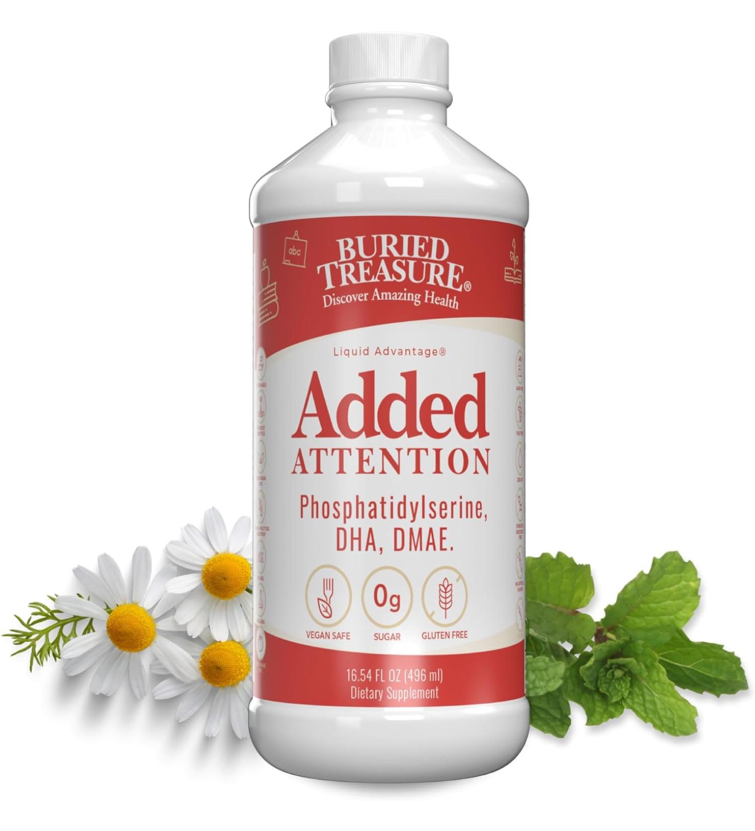 Buried Treasure Added Attention for Kids - GABA, DHA & Herbal Blend for Brain Health - 16.54 oz - Buy Online on GoSupps.com