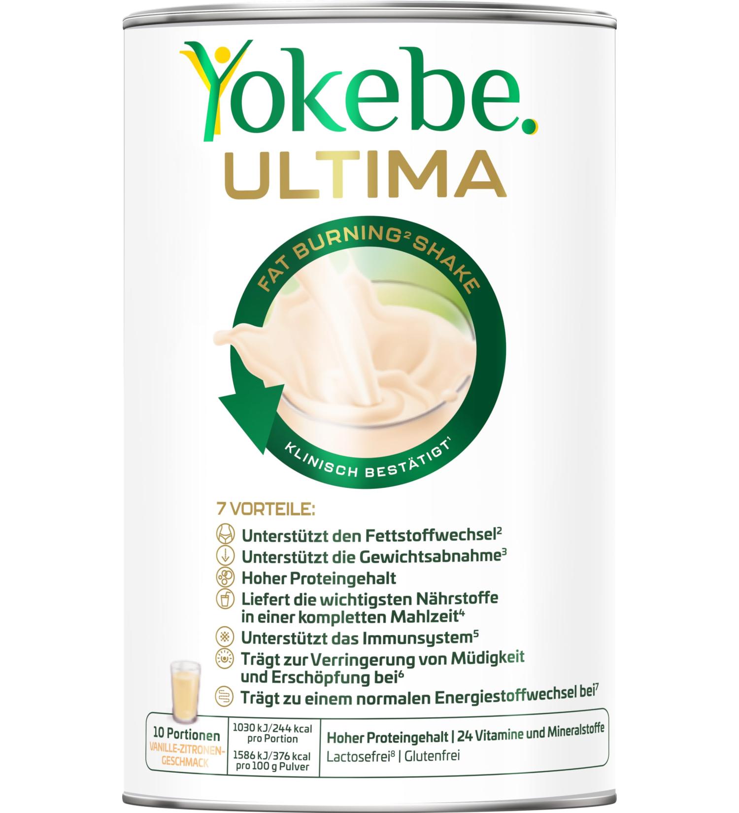 YOKEBE Ultima Shake - High Protein Diet Drink for Weight Loss & Fat Metabolism - 400g (10 Portions) - International Shipping Available - Buy Online on GoSupps.com
