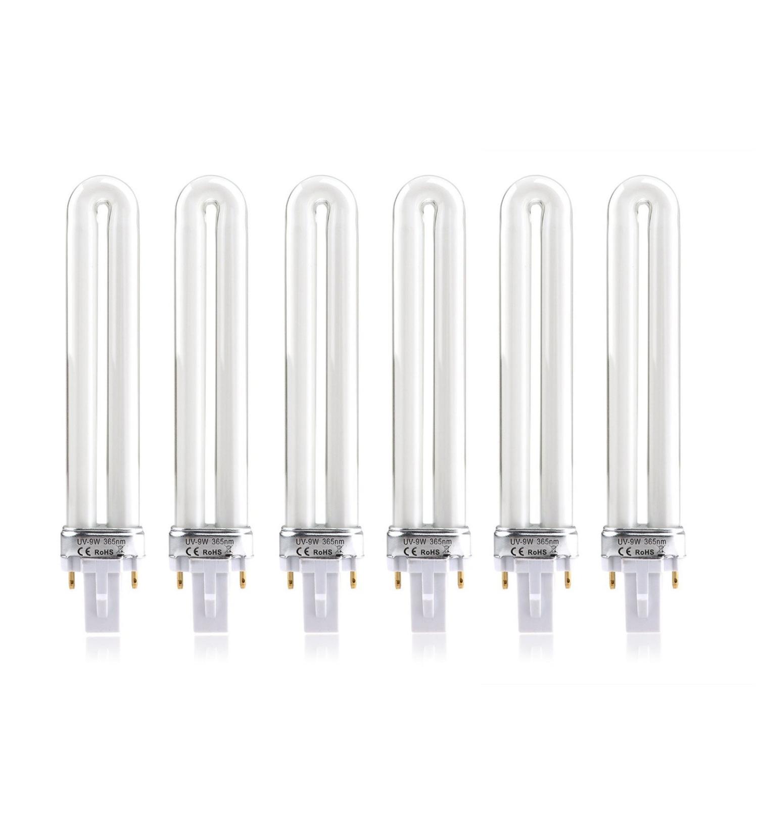 Magikon 9W U-Shaped 365nm Replacement Bulb for Nail Art UV Lamp - 6-Pack, Non-Inductance, 6-2/5-Inch - Normal - Buy Online on GoSupps.com