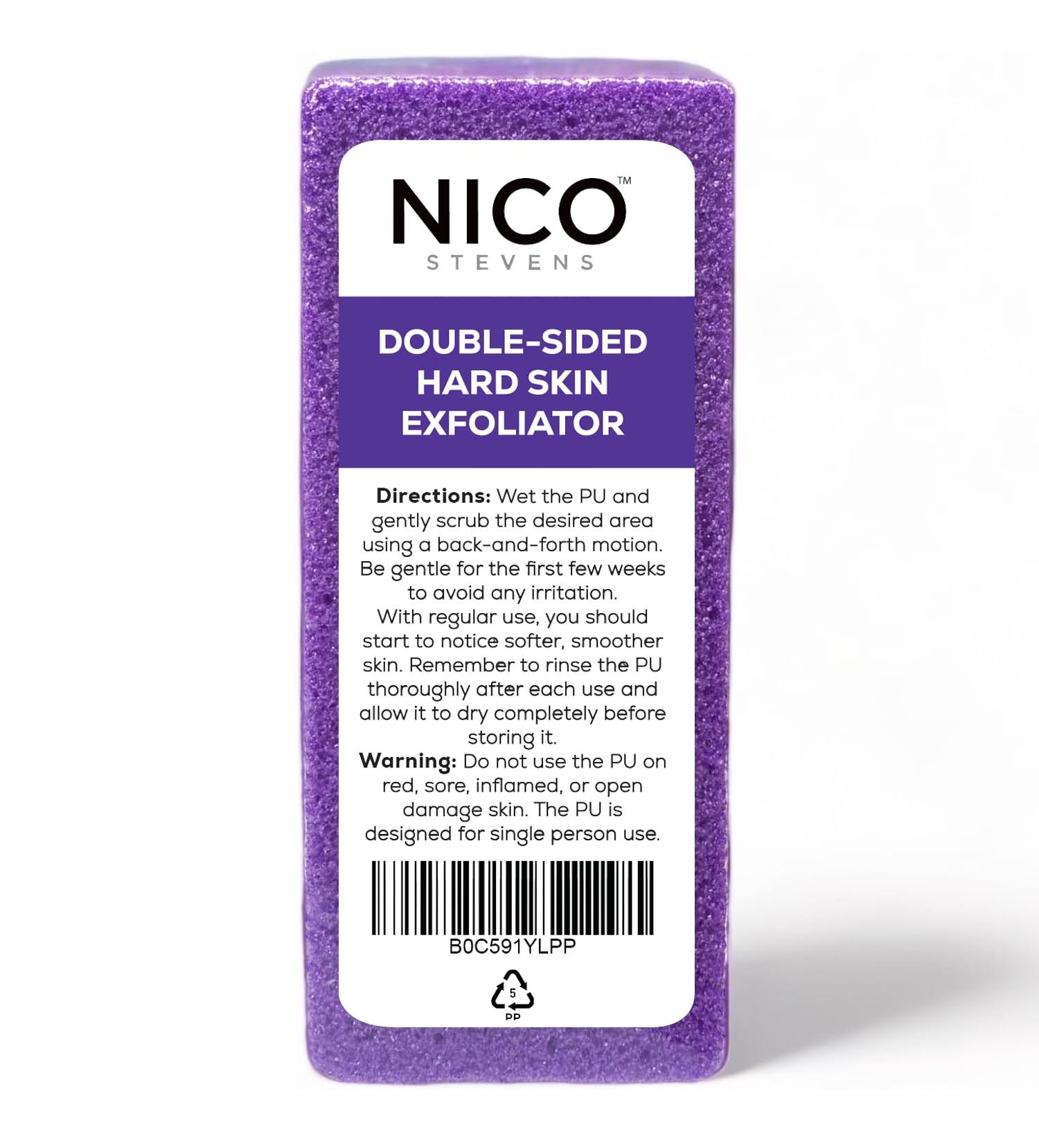 Hard Skin Exfoliator Block - Callus Remover and Cracked Heel Scrubber - Foot Pedicure Tool by Nico Stevens - Buy Online on GoSupps.com