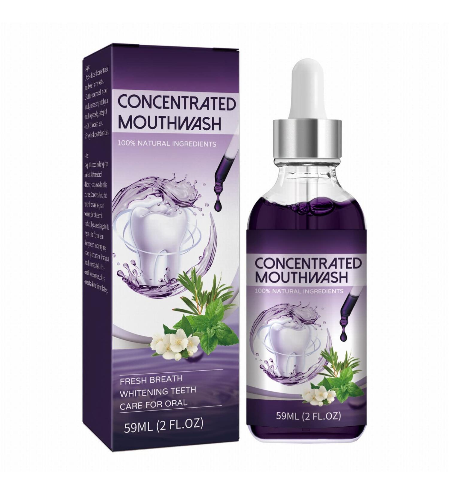 Concentrated Mouthwash for Bad Breath & Whitening - Fresh Clean Smile | 59ml Pink - Buy Online on GoSupps.com