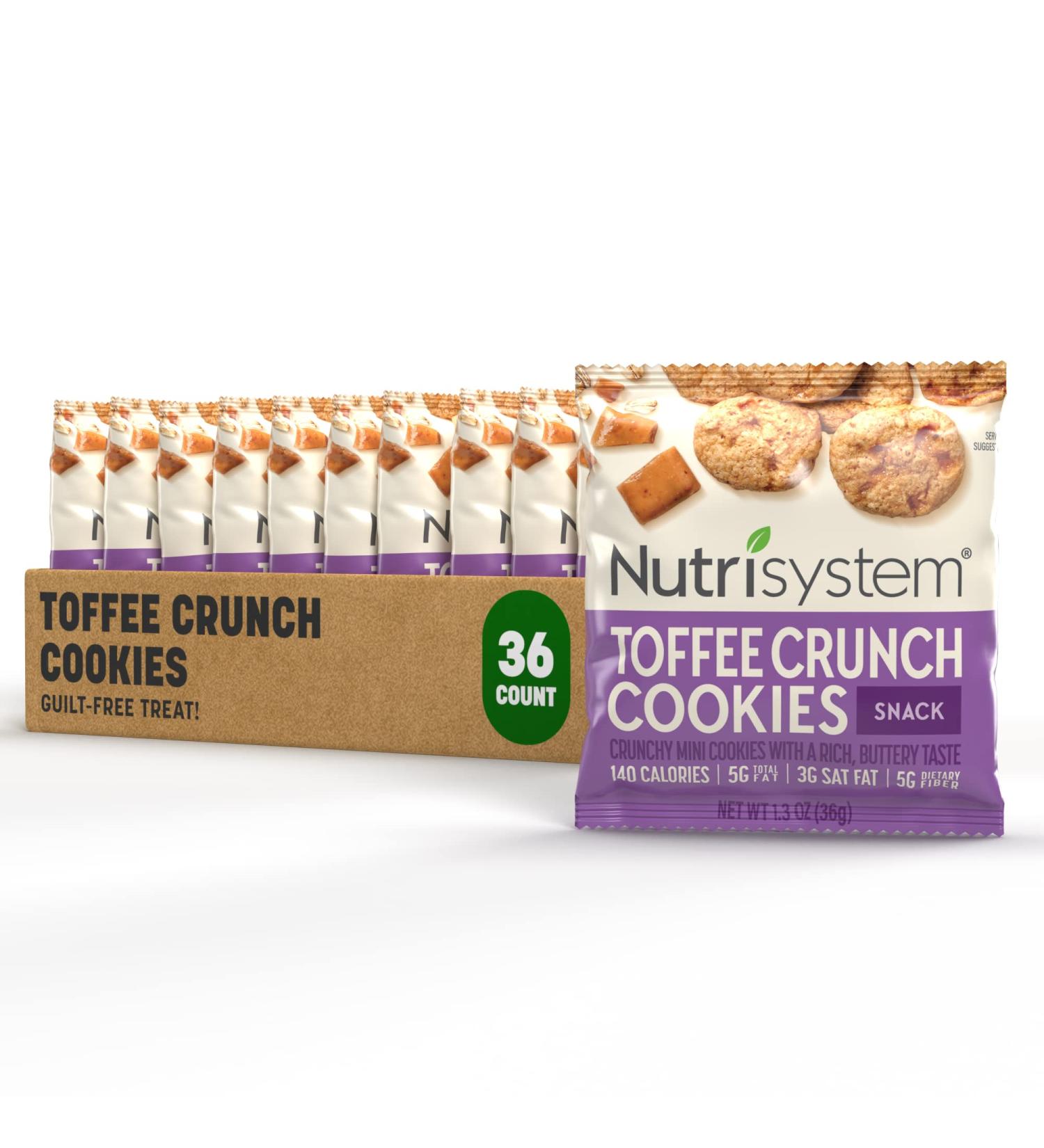 Nutrisystem Toffee Crunch Cookies 36ct - Guilt-Free Snacks for Healthy Weight Loss - Buy Online on GoSupps.com