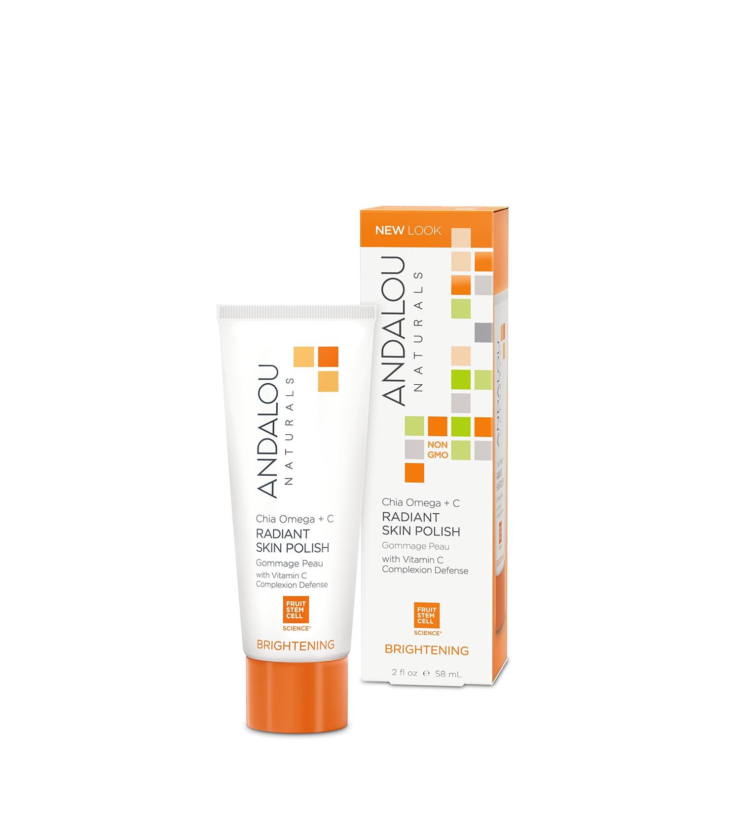 Andalou Naturals Chia Omega + C Radiant Skin Polish - 2oz | Natural Exfoliating Scrub - Buy Online on GoSupps.com