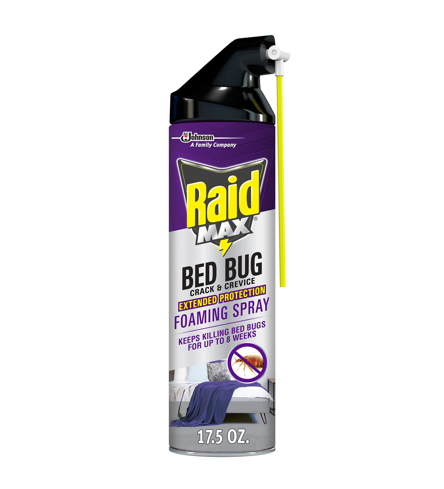 Raid Max Bed Bug Crack & Crevice Foaming Spray - 17.5 oz | Extended 8-Week Protection on Laminated Surfaces - Buy Online on GoSupps.com